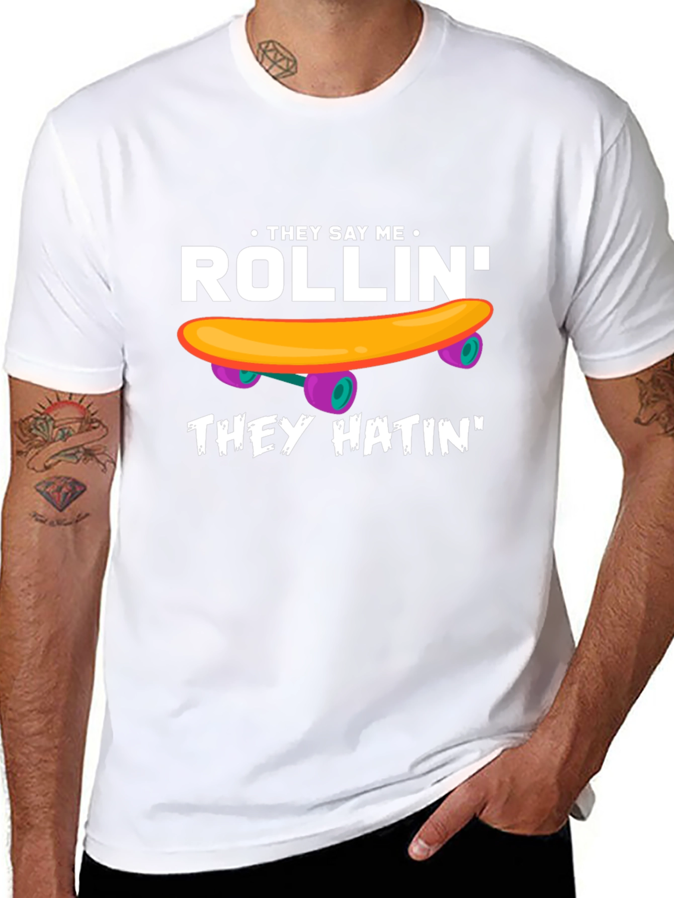 Rollin They Hatin Graphic T-Shirt