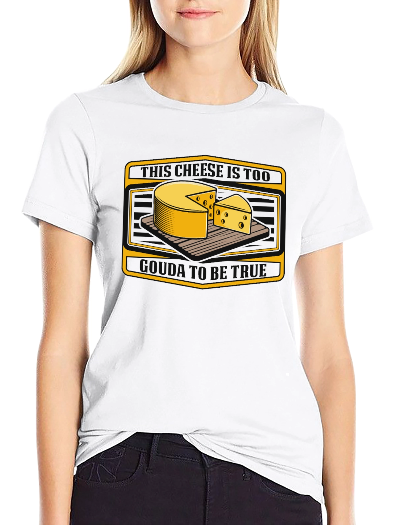 Cheese Graphic Tee - Quirky Food Lovers T-Shirt