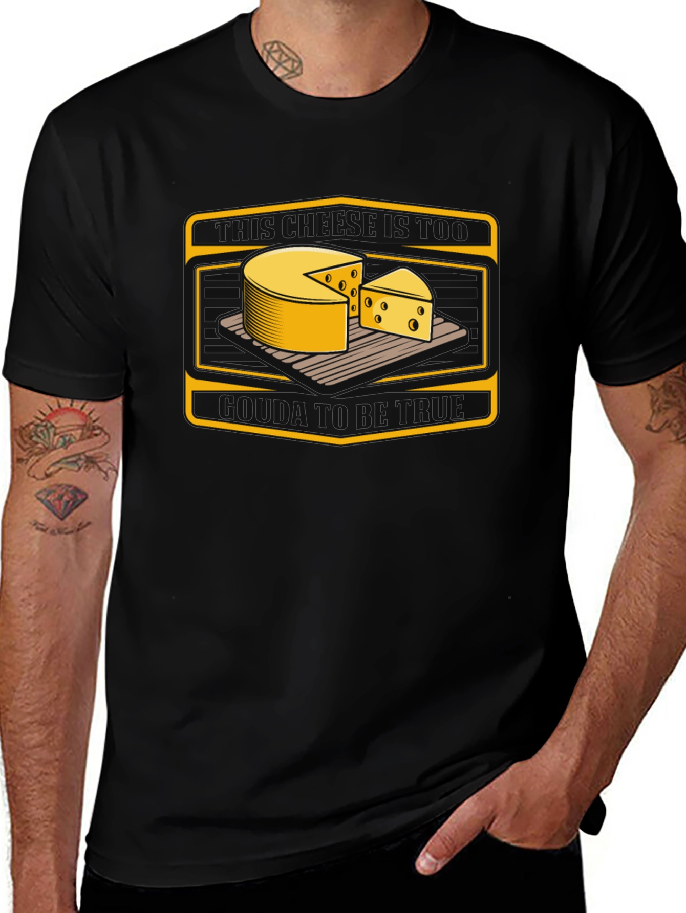 Cheese Graphic Tee - Quirky Food Lovers T-Shirt