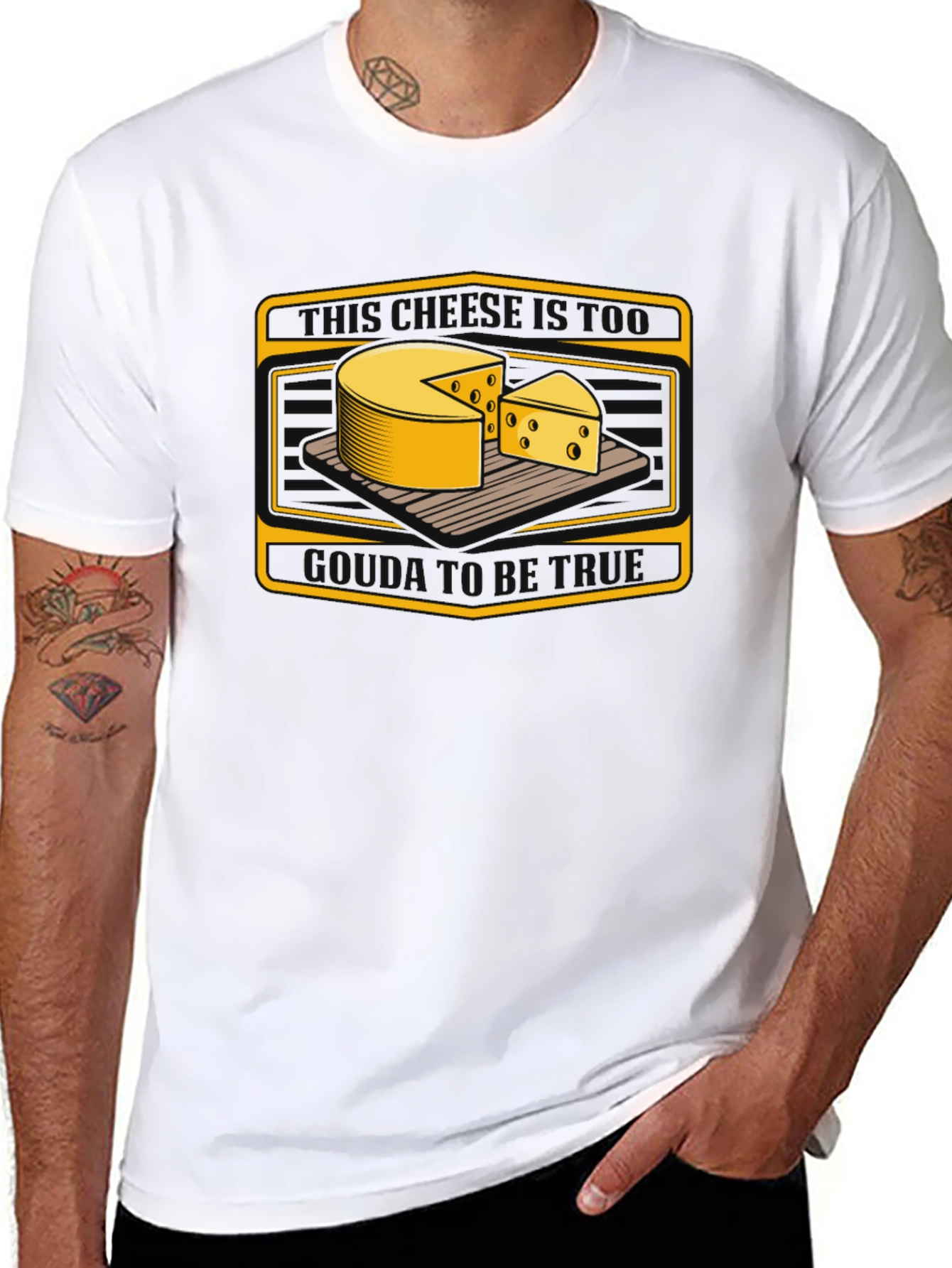 Cheese Graphic Tee - Quirky Food Lovers T-Shirt