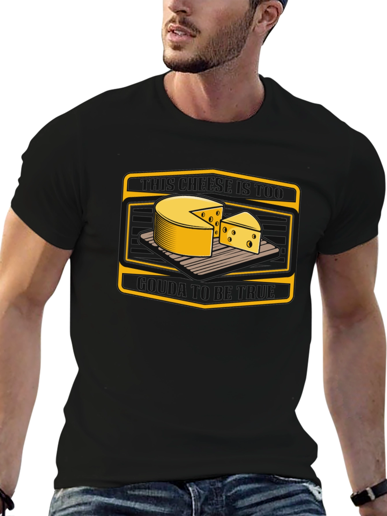 Cheese Graphic Tee - Quirky Food Lovers T-Shirt