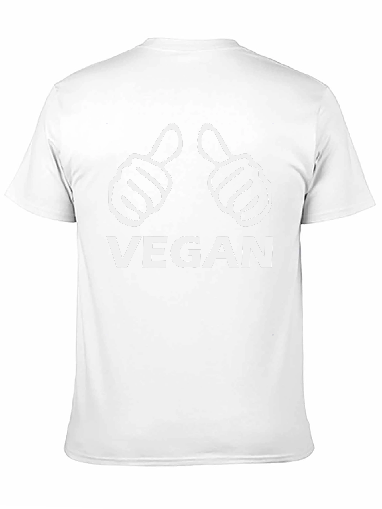 Vegan Thumbs Up Graphic Tee - Black Cotton T-Shirt