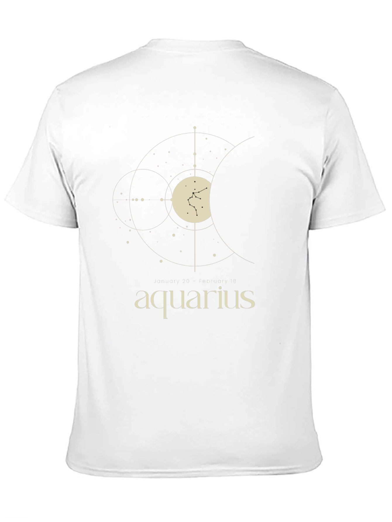 Aquarius Zodiac Constellation T-Shirt - Black