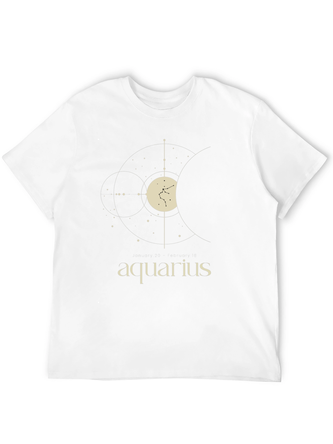 Aquarius Zodiac Constellation T-Shirt - Black