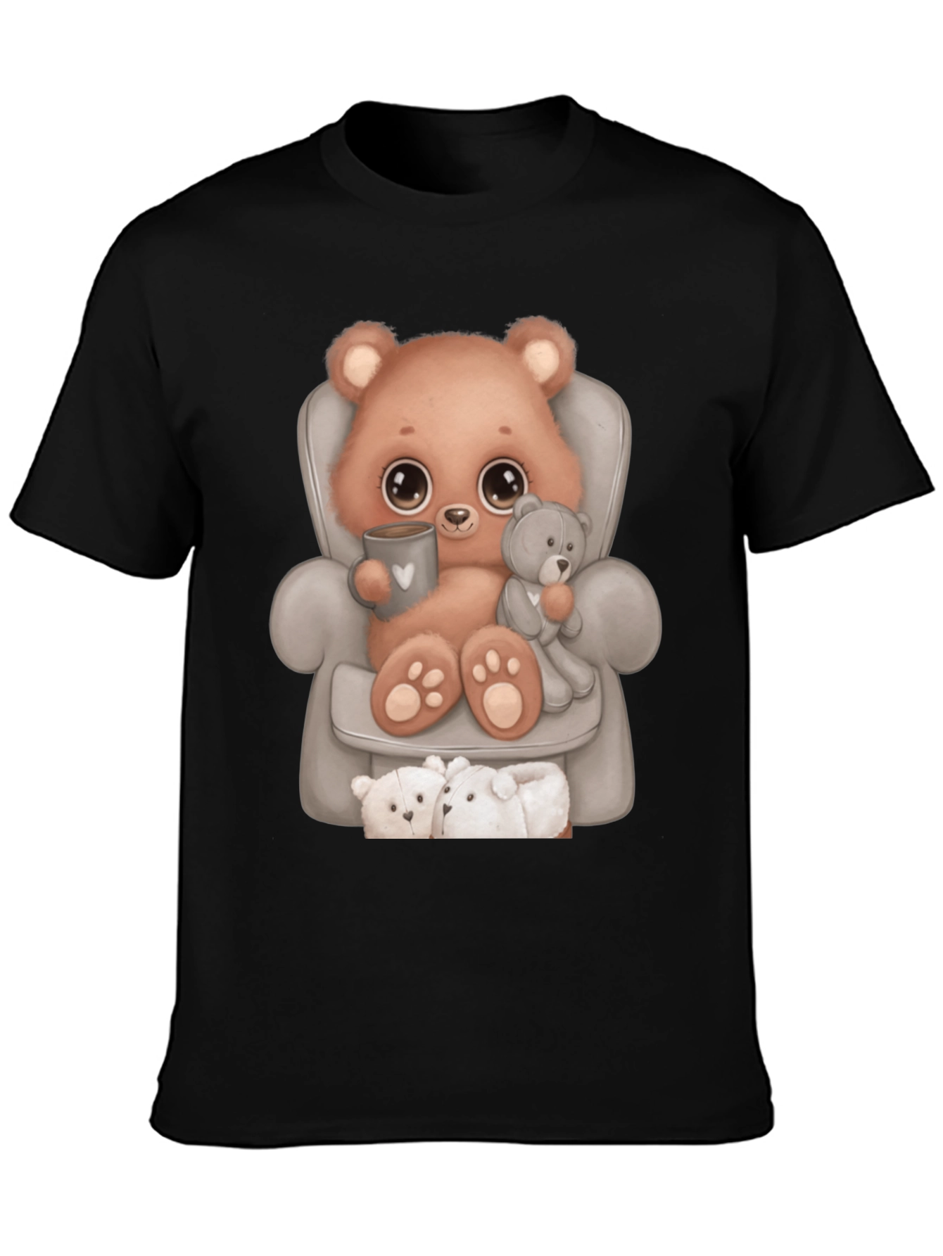 Cute Bear in Chair Graphic Tee