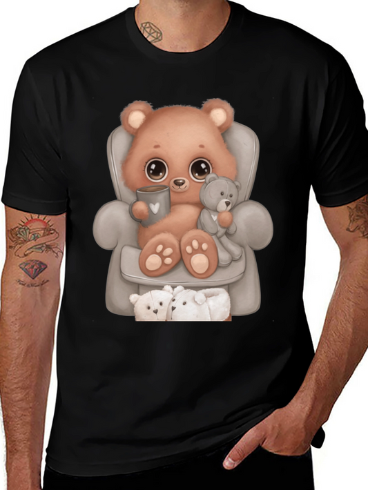 Cute Bear in Chair Graphic Tee