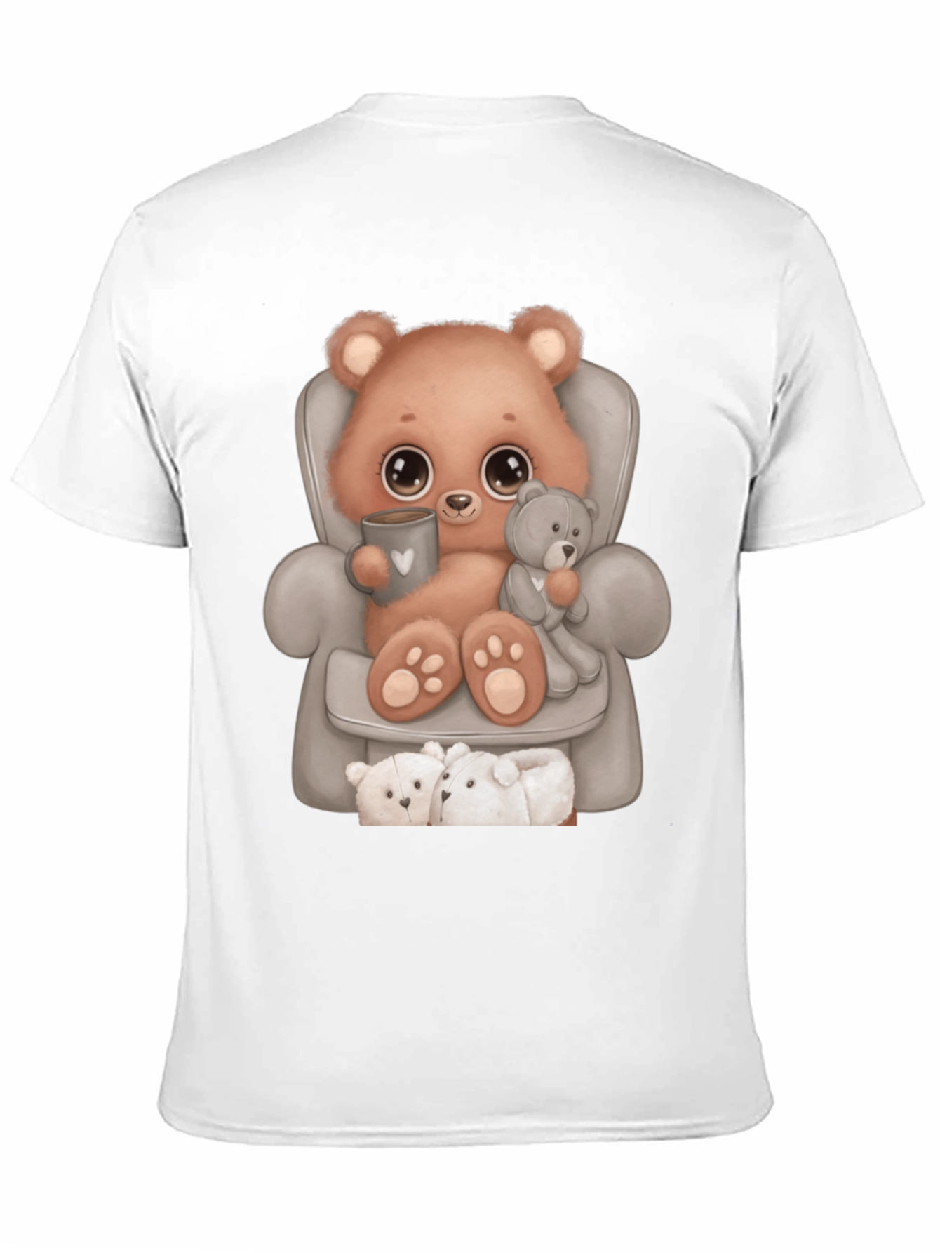 Cute Bear in Chair Graphic Tee