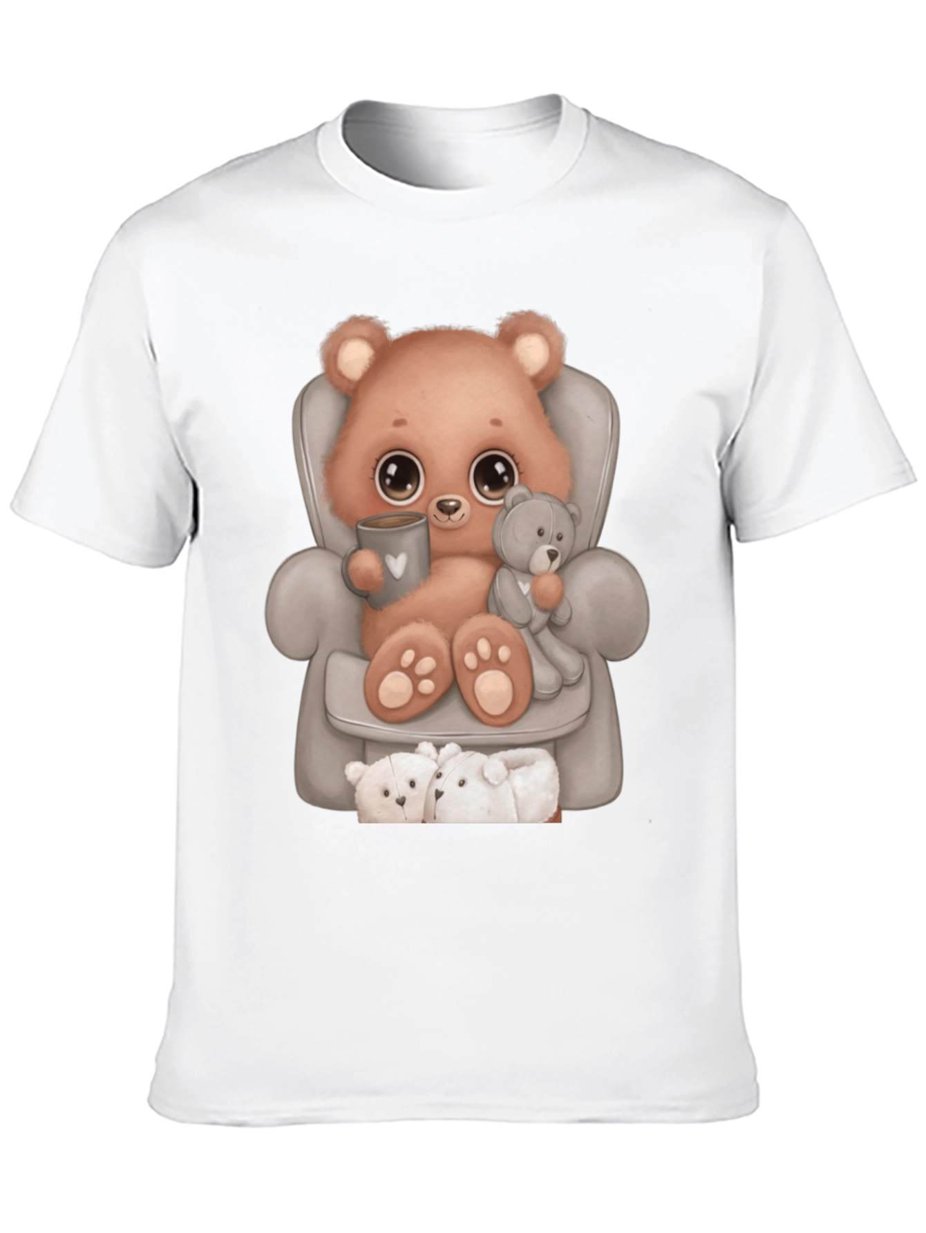 Cute Bear in Chair Graphic Tee