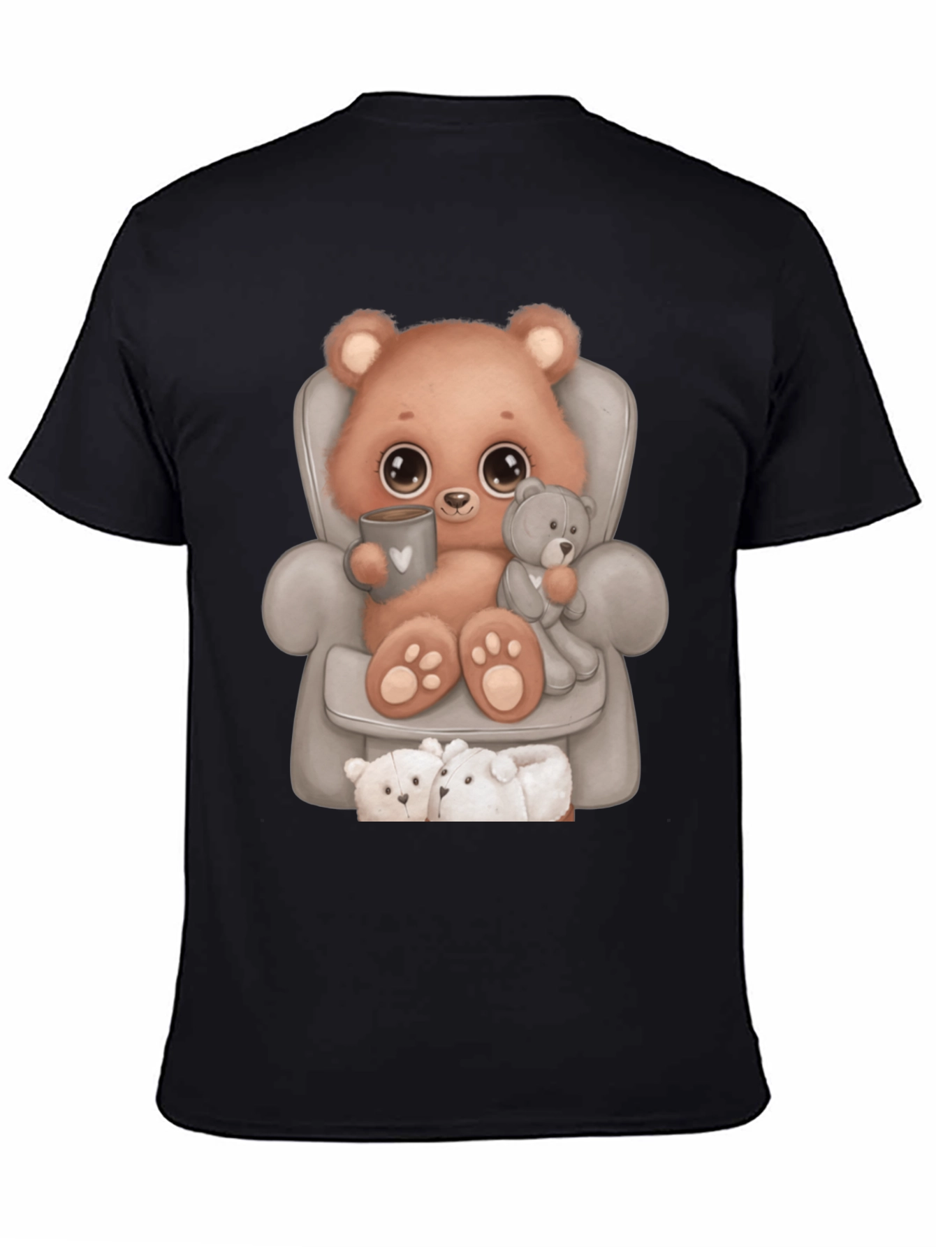 Cute Bear in Chair Graphic Tee