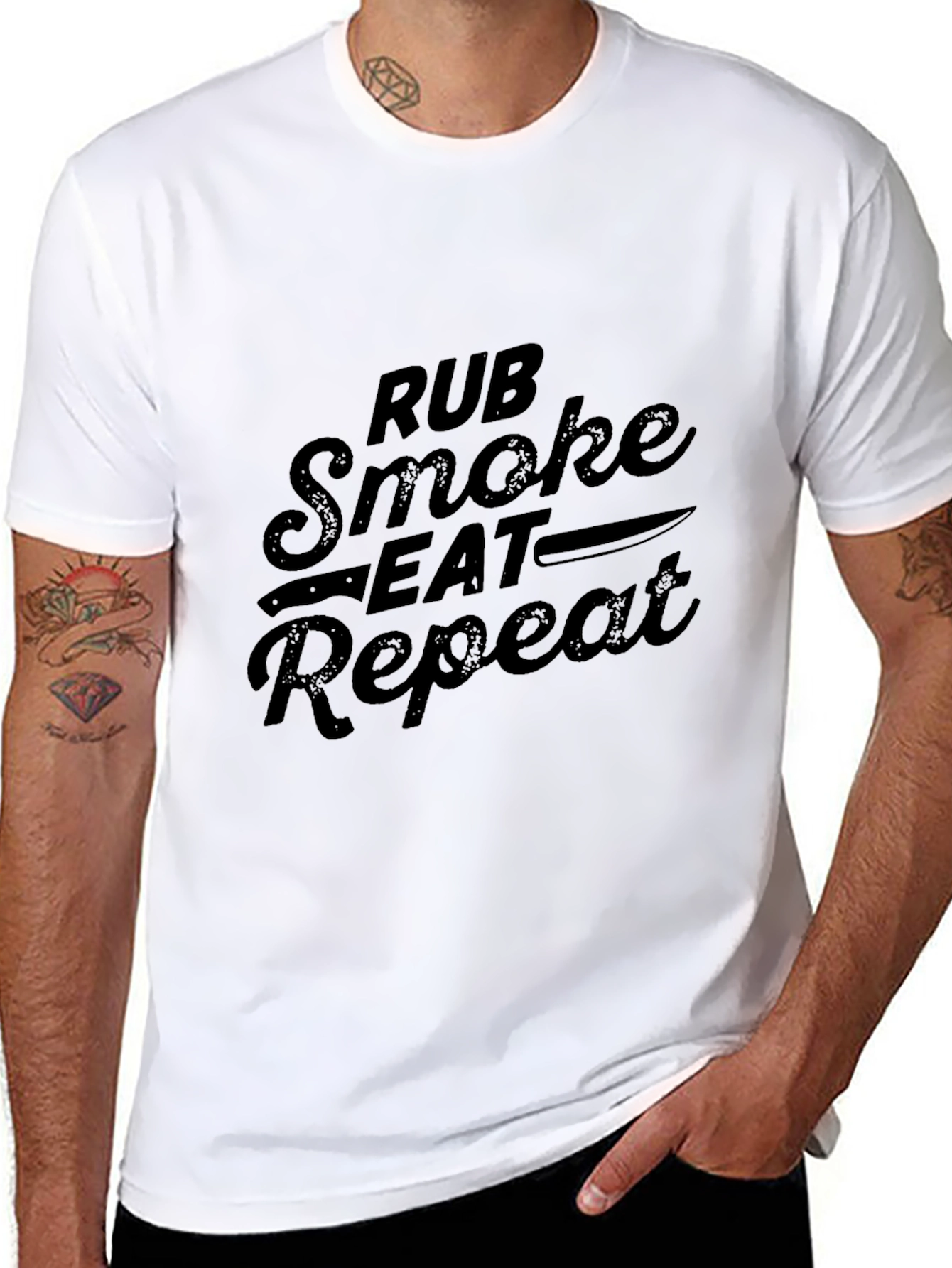 Rub Smoke Eat Repeat BBQ T-Shirt