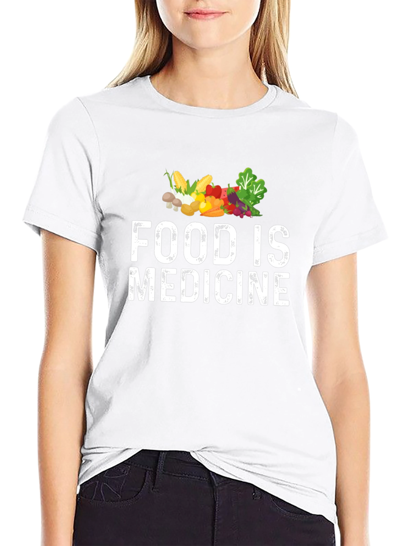 Food is Medicine T-Shirt - Black Healthy Living Apparel