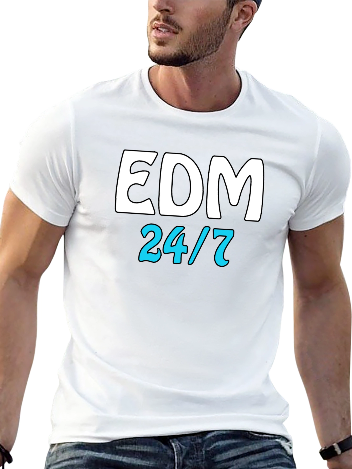 EDM 24/7 Graphic Tee - Music Lover T-Shirt
