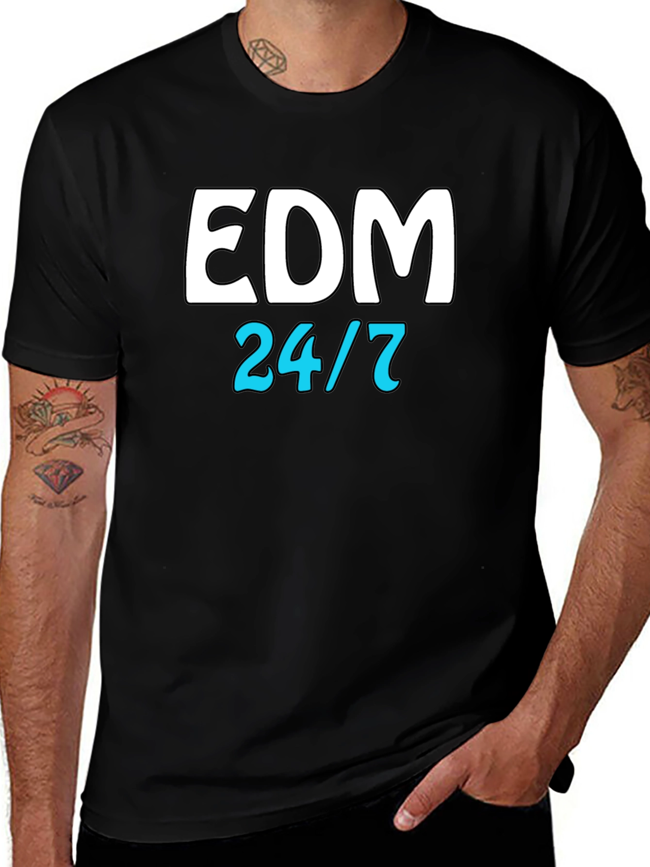 EDM 24/7 Graphic Tee - Music Lover T-Shirt