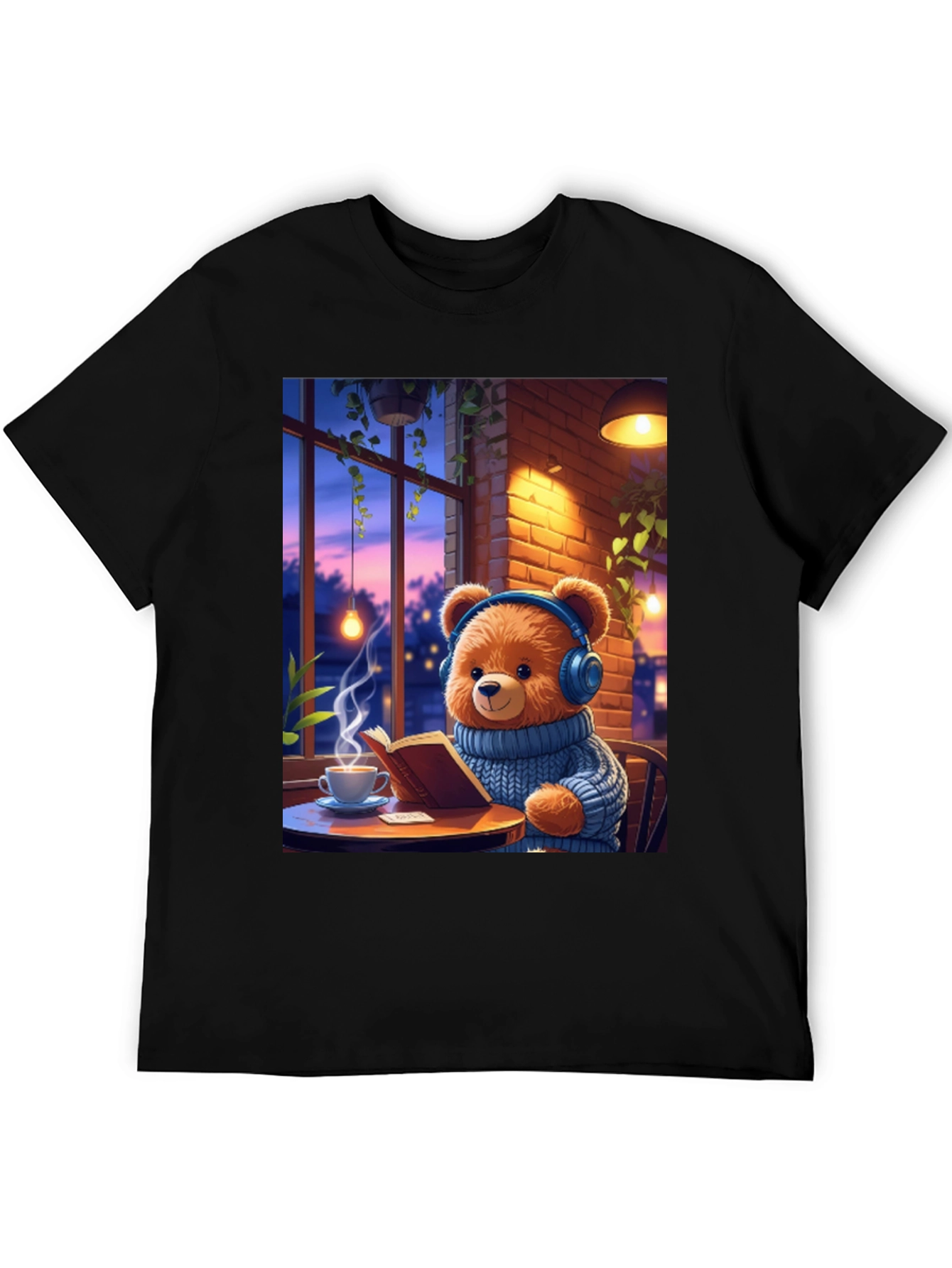 Cozy Bear T-Shirt - Relaxed Vibe Book Lover