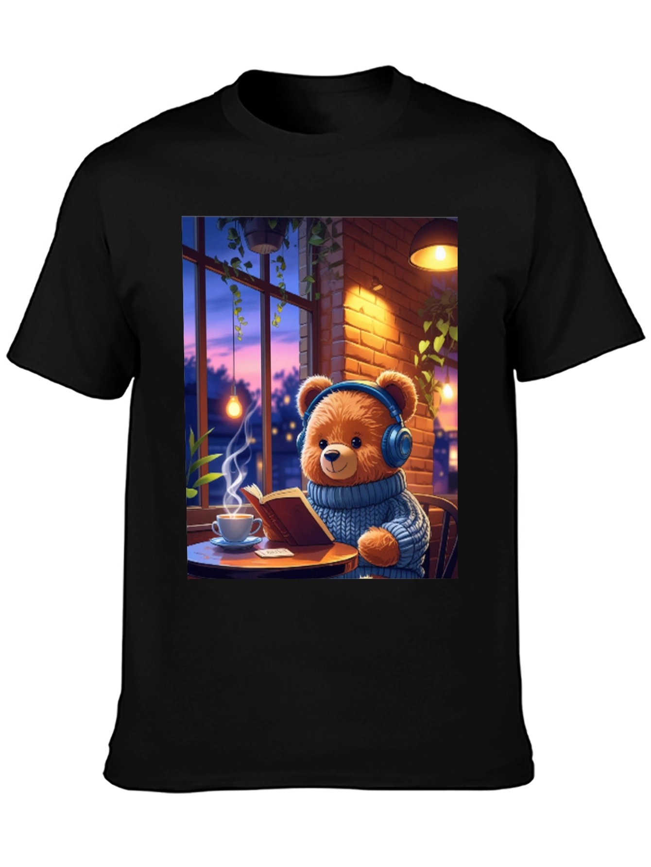 Cozy Bear T-Shirt - Relaxed Vibe Book Lover