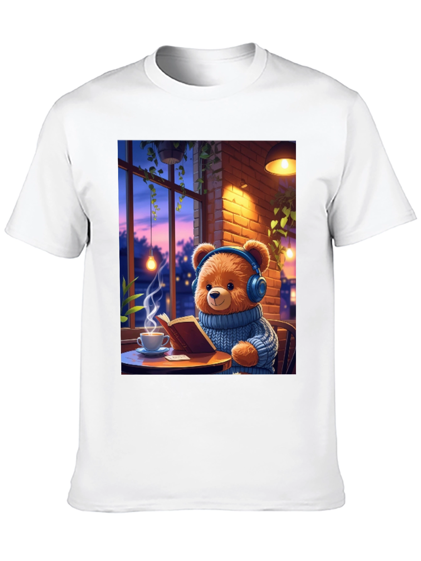 Cozy Bear T-Shirt - Relaxed Vibe Book Lover