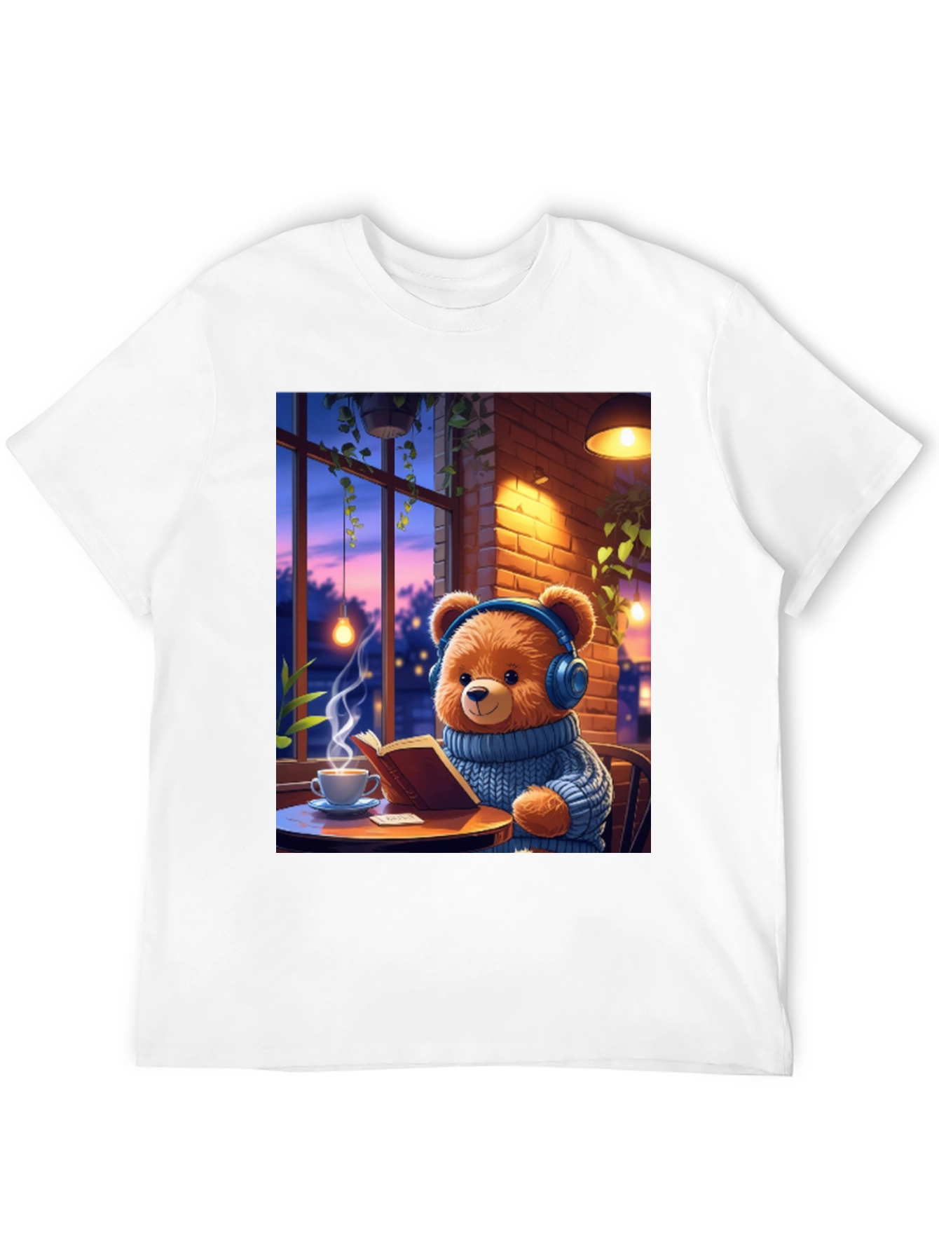 Cozy Bear T-Shirt - Relaxed Vibe Book Lover