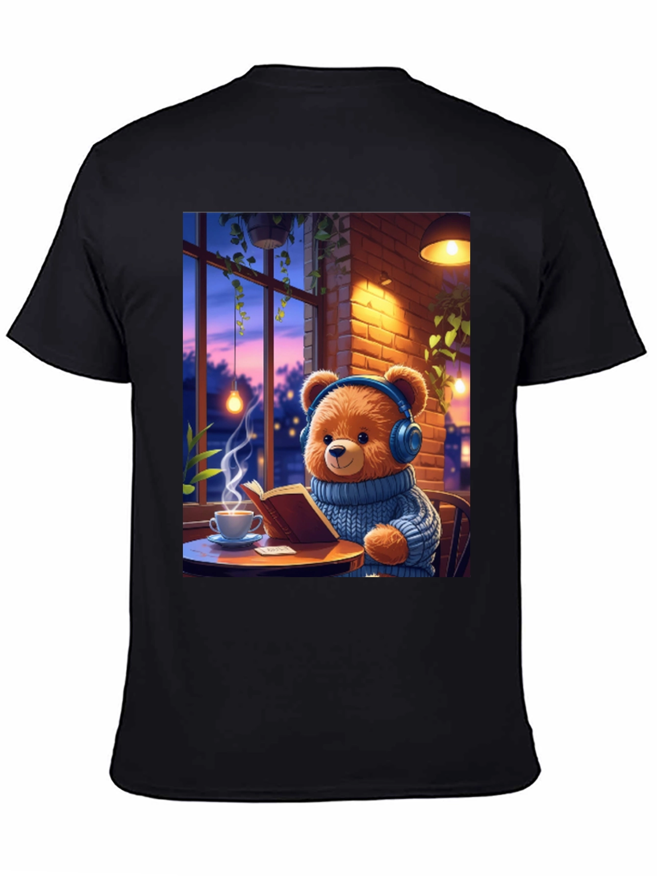 Cozy Bear T-Shirt - Relaxed Vibe Book Lover