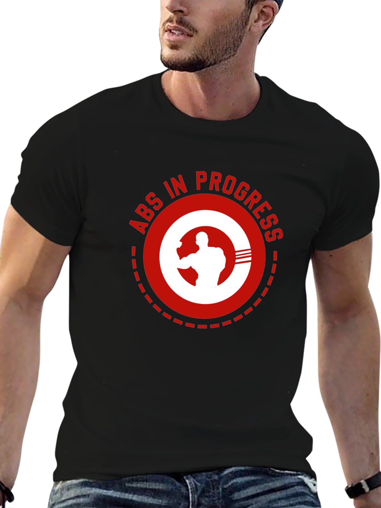 Abs In Progress Graphic T-Shirt - Black