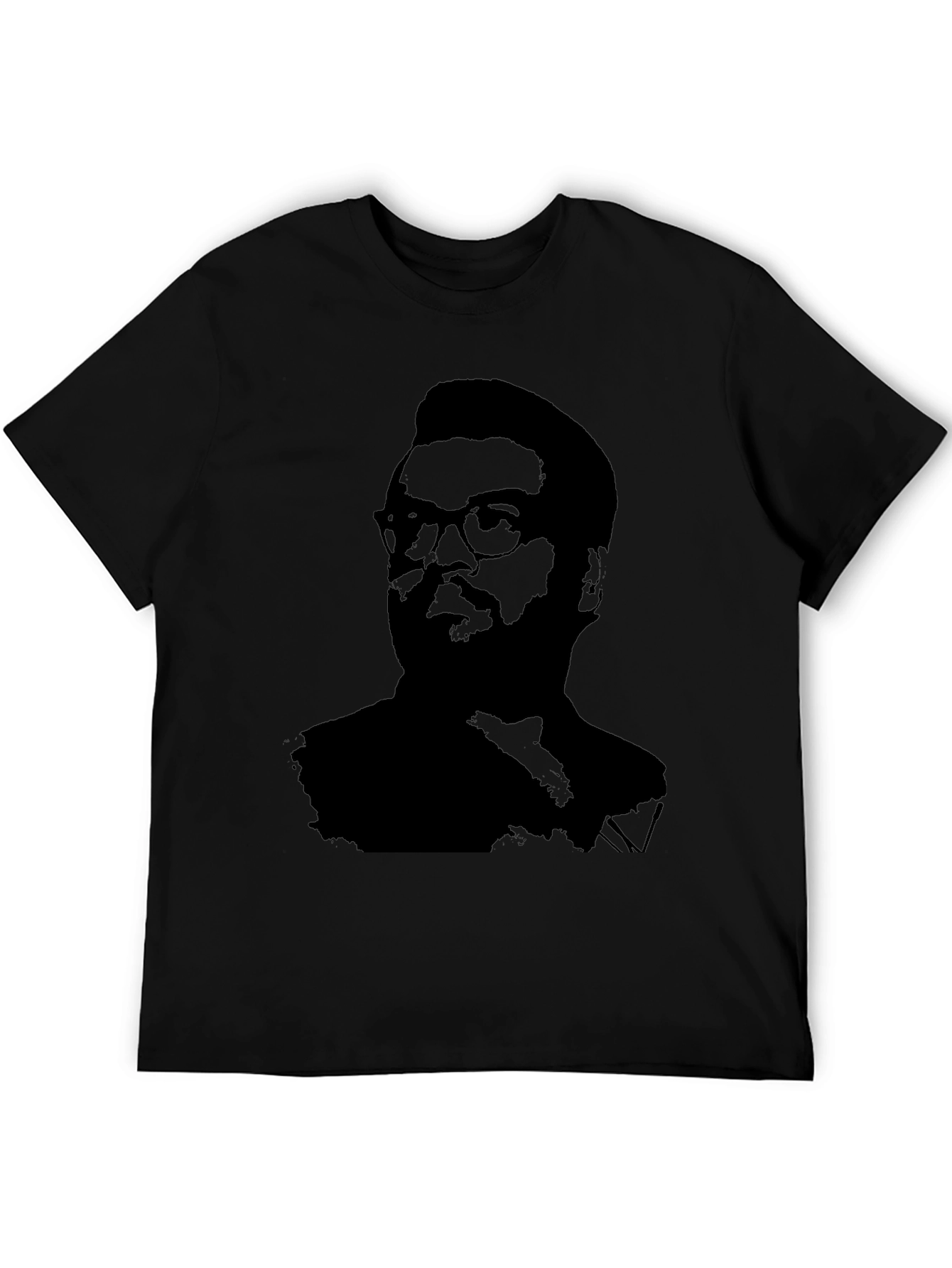 Silhouette Portrait Black T-Shirt