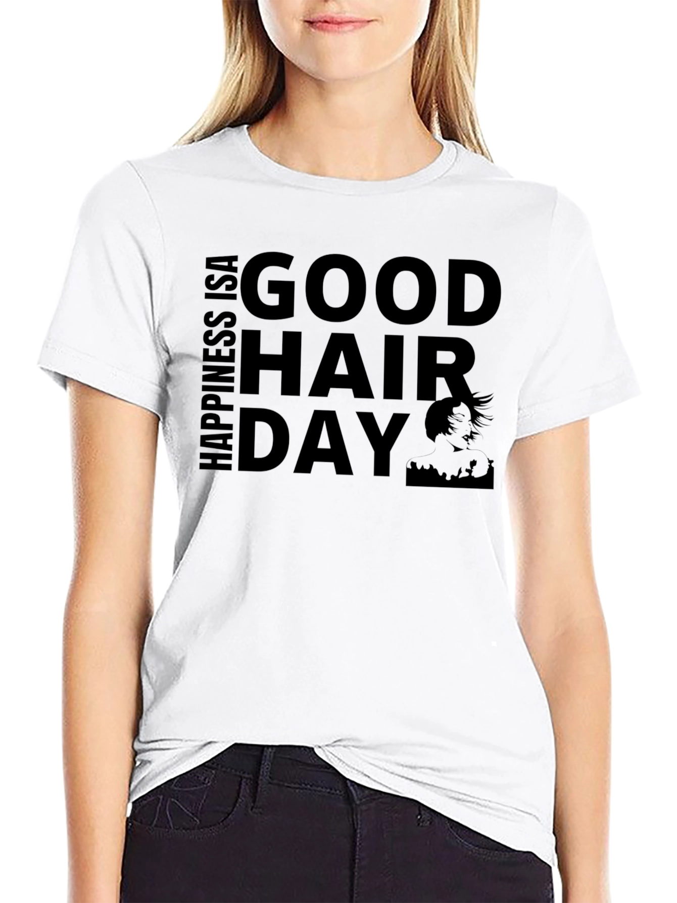 Good Hair Day Graphic Tee - Black Unisex T-Shirt