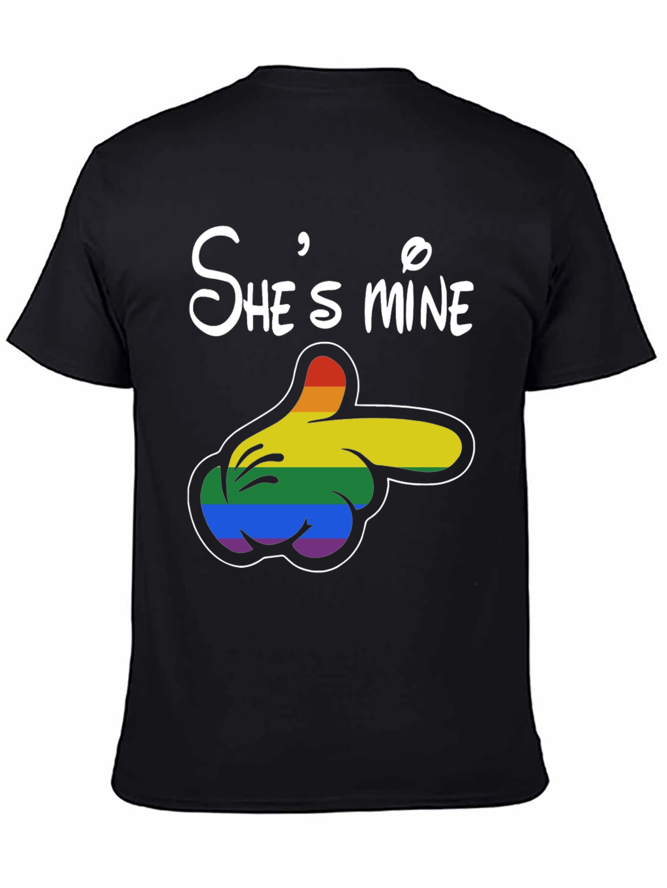 Shes Mine Rainbow Mickey Hand T-Shirt