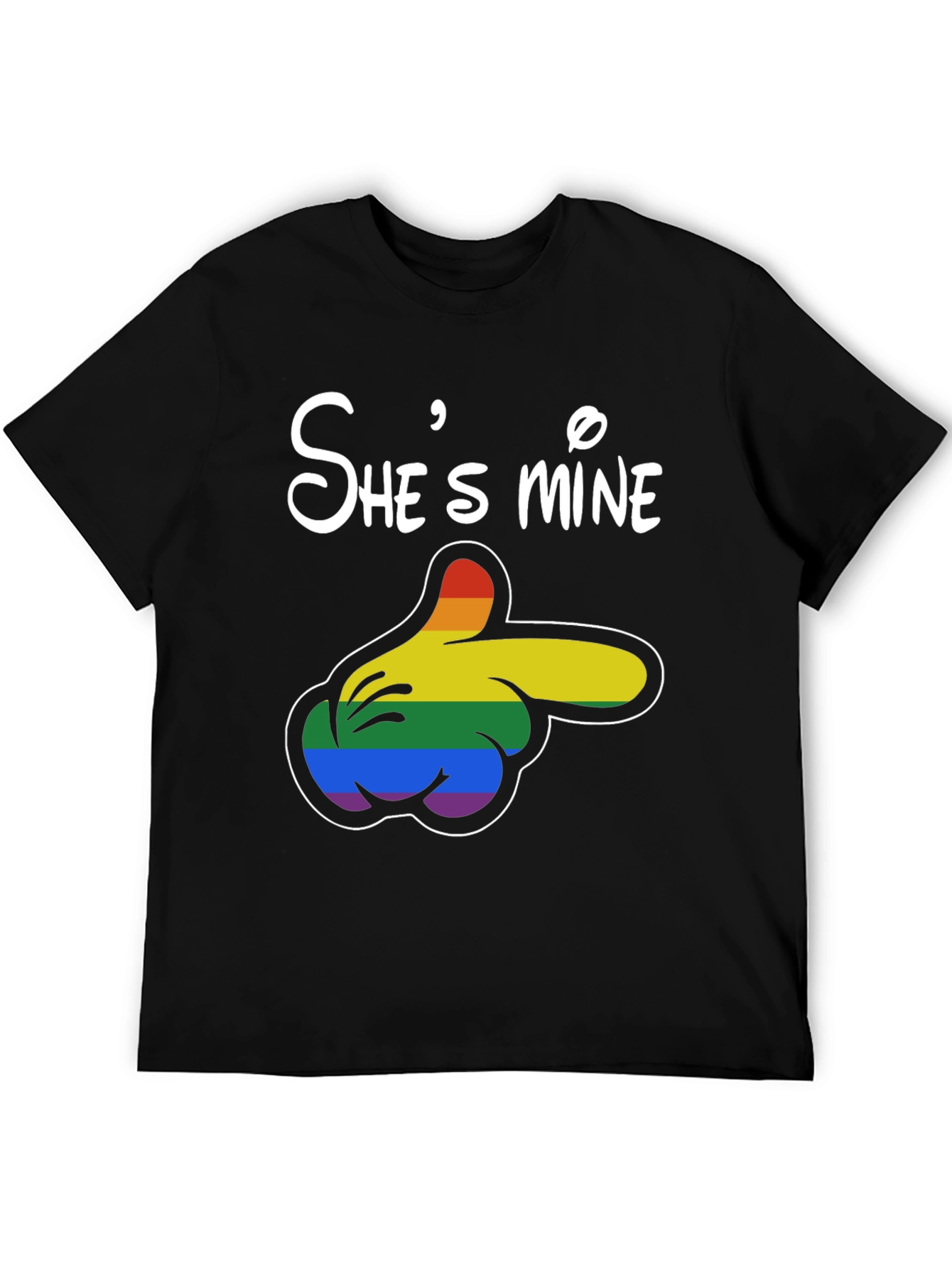 Shes Mine Rainbow Mickey Hand T-Shirt