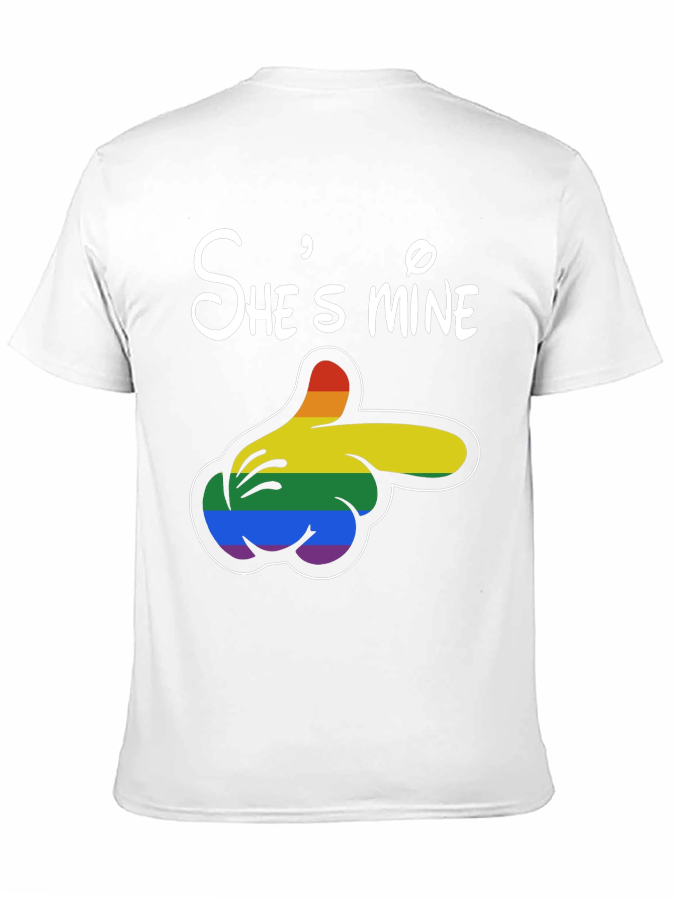 Shes Mine Rainbow Mickey Hand T-Shirt