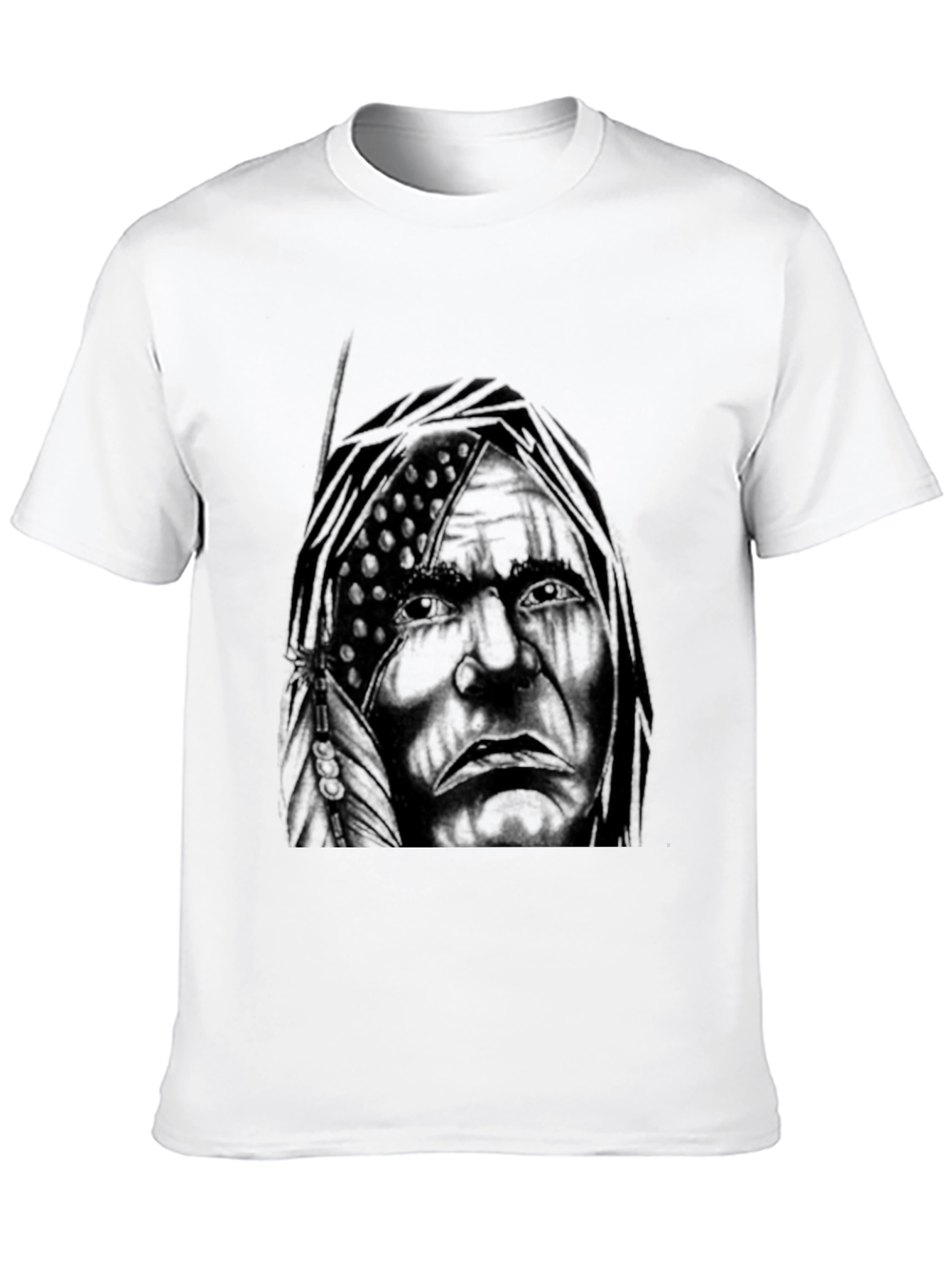 Native American Chief T-Shirt - Black Cotton Tee