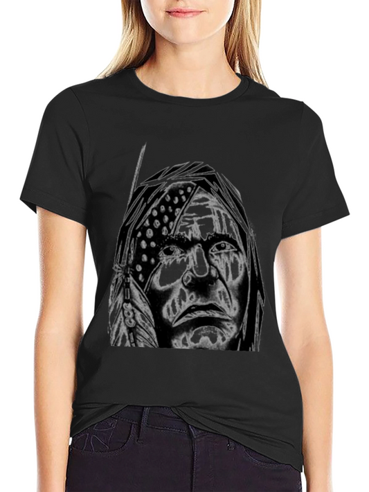 Native American Chief T-Shirt - Black Cotton Tee