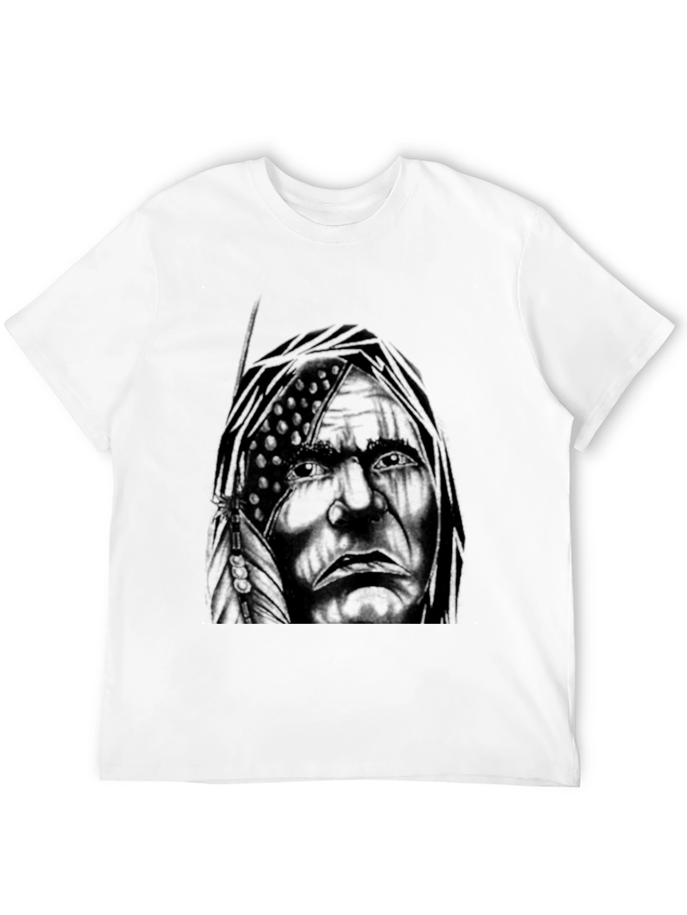 Native American Chief T-Shirt - Black Cotton Tee