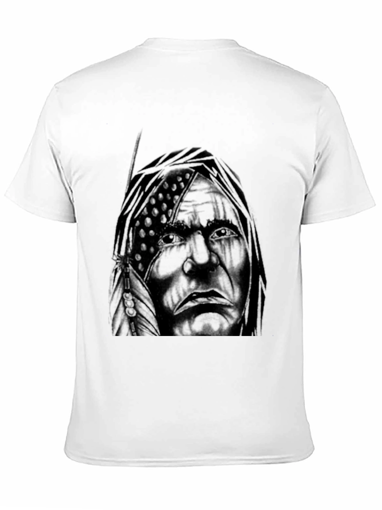 Native American Chief T-Shirt - Black Cotton Tee
