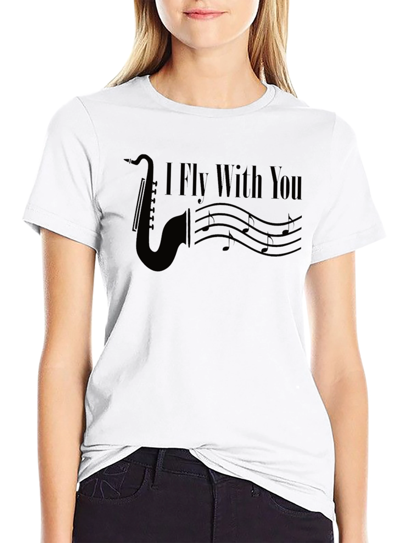 I Fly With You Saxophone Graphic T-Shirt