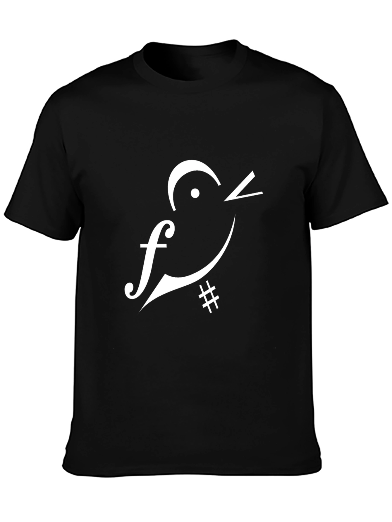 Musical Bird Black T-Shirt