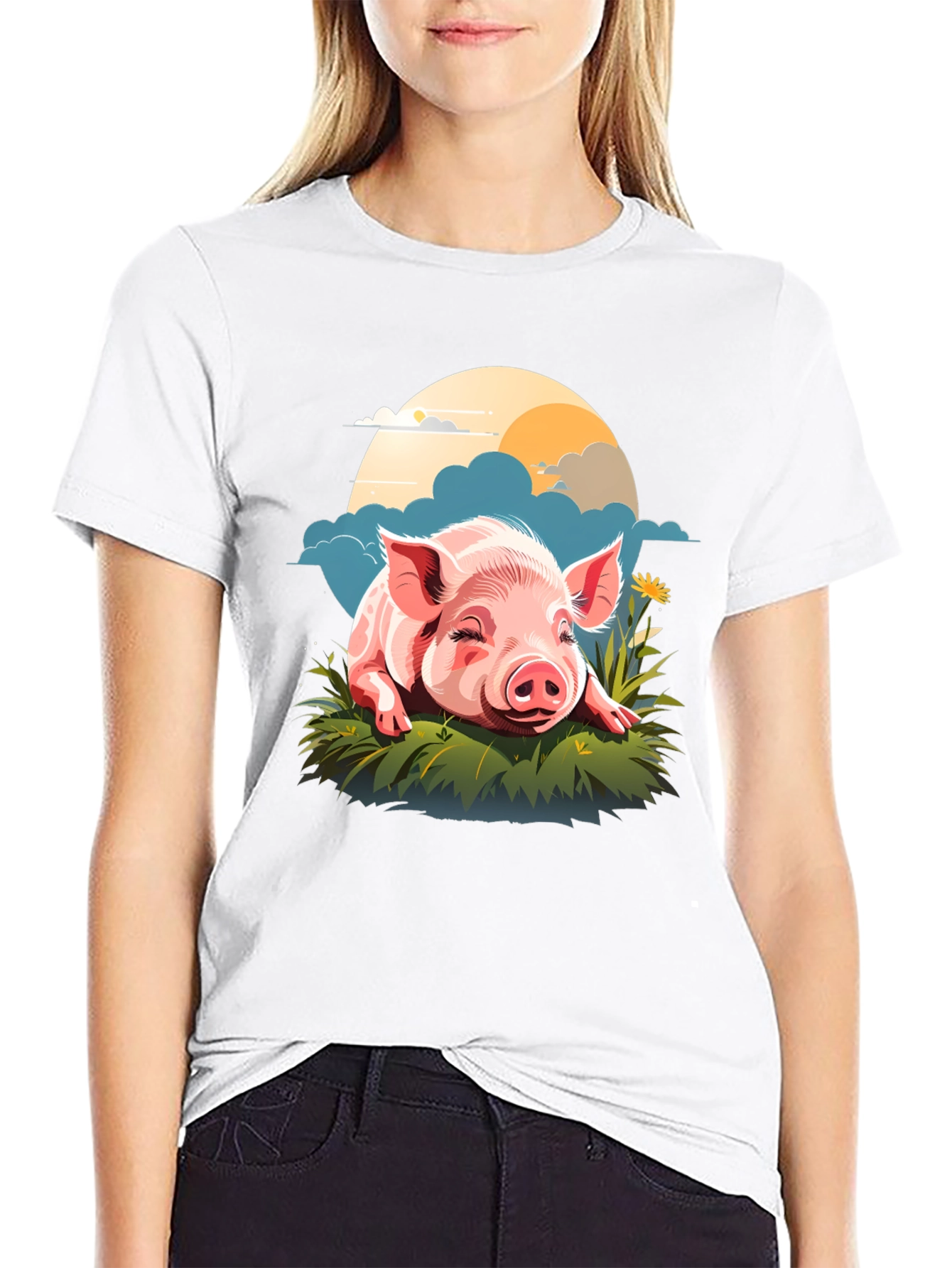 Cute Piglet Graphic Tee - Unisex Comfort Fit