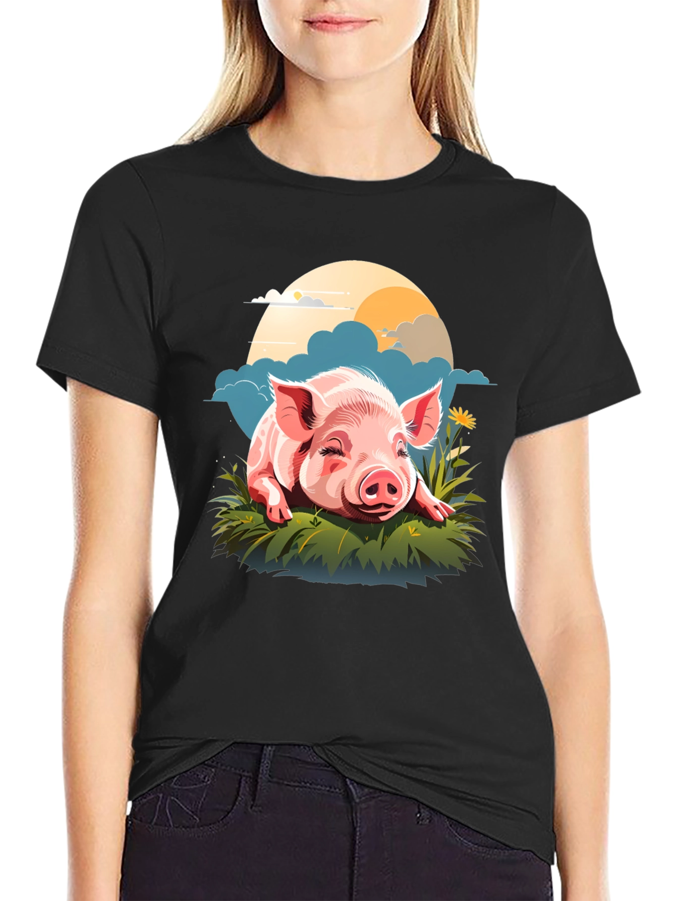 Cute Piglet Graphic Tee - Unisex Comfort Fit