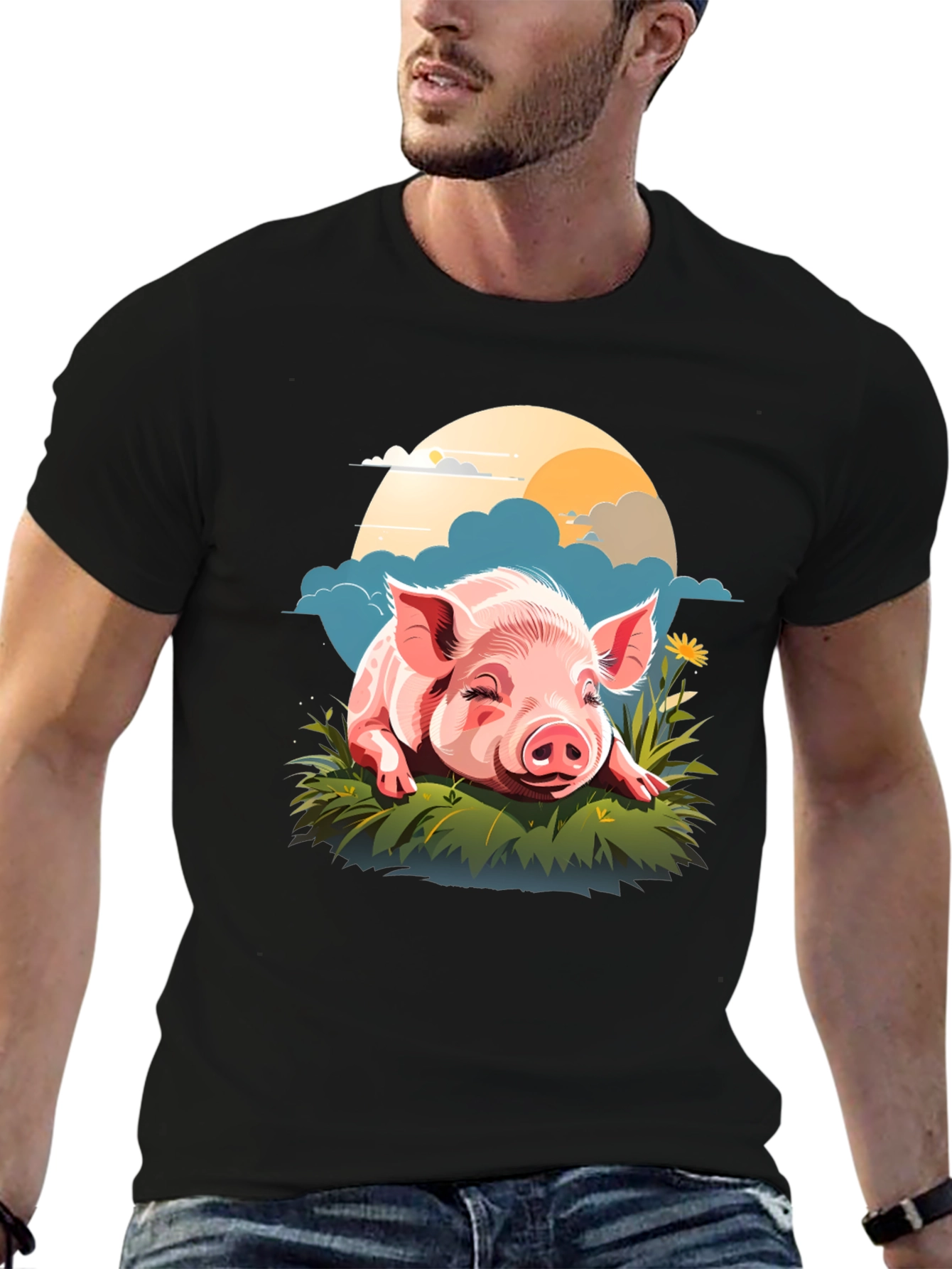 Cute Piglet Graphic Tee - Unisex Comfort Fit