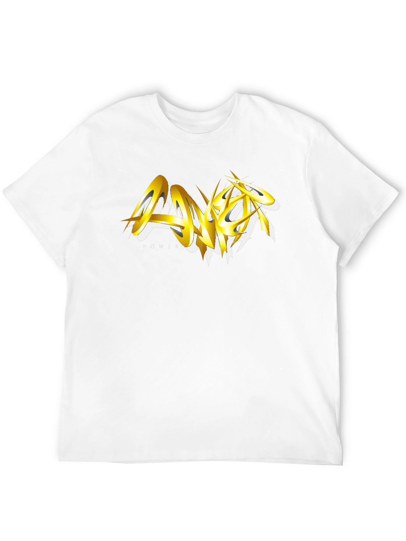 Bold Gold Graphic Black T-Shirt