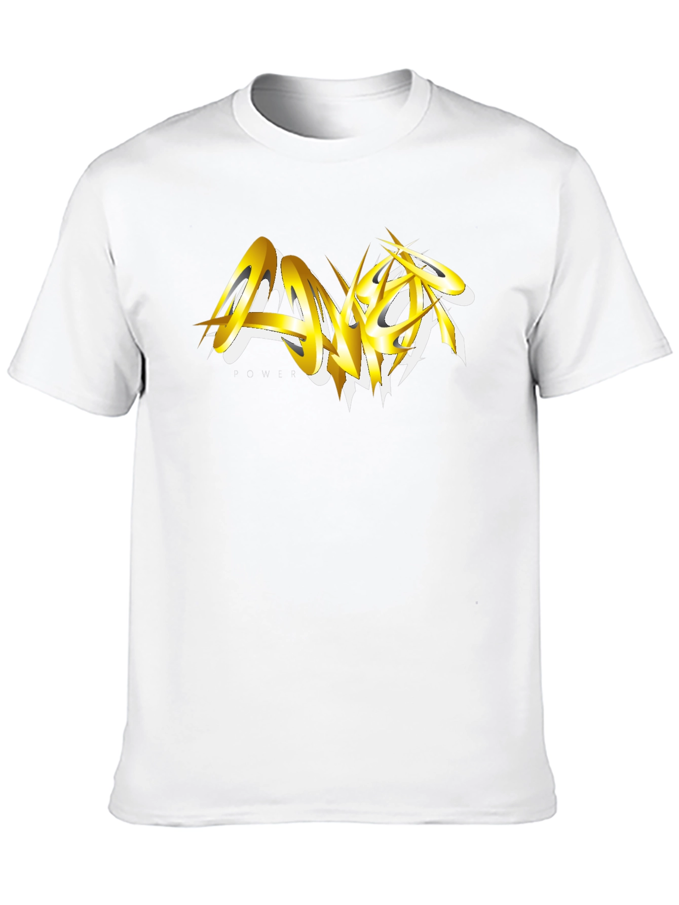 Bold Gold Graphic Black T-Shirt
