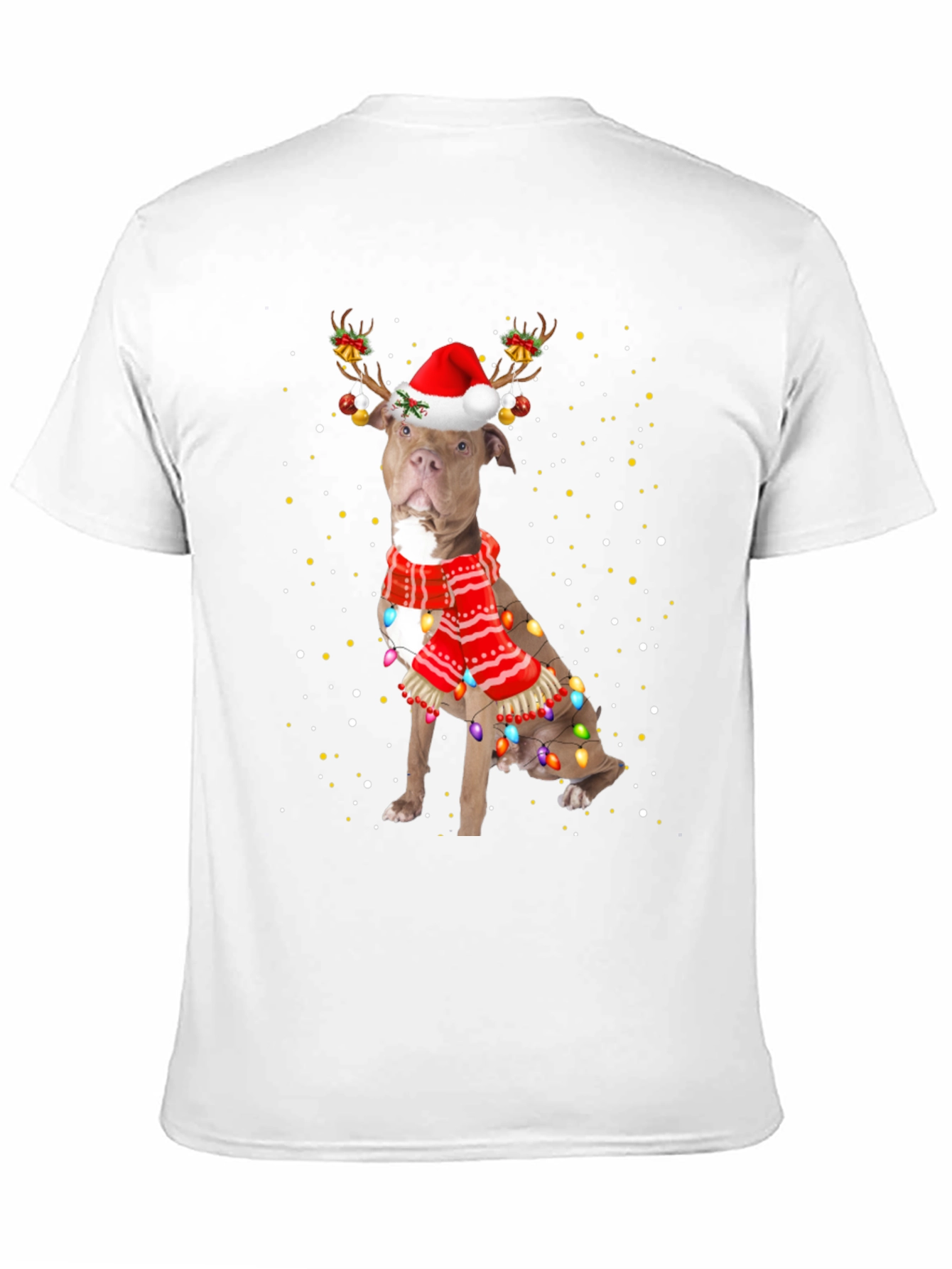 Festive Pitbull Christmas T-Shirt