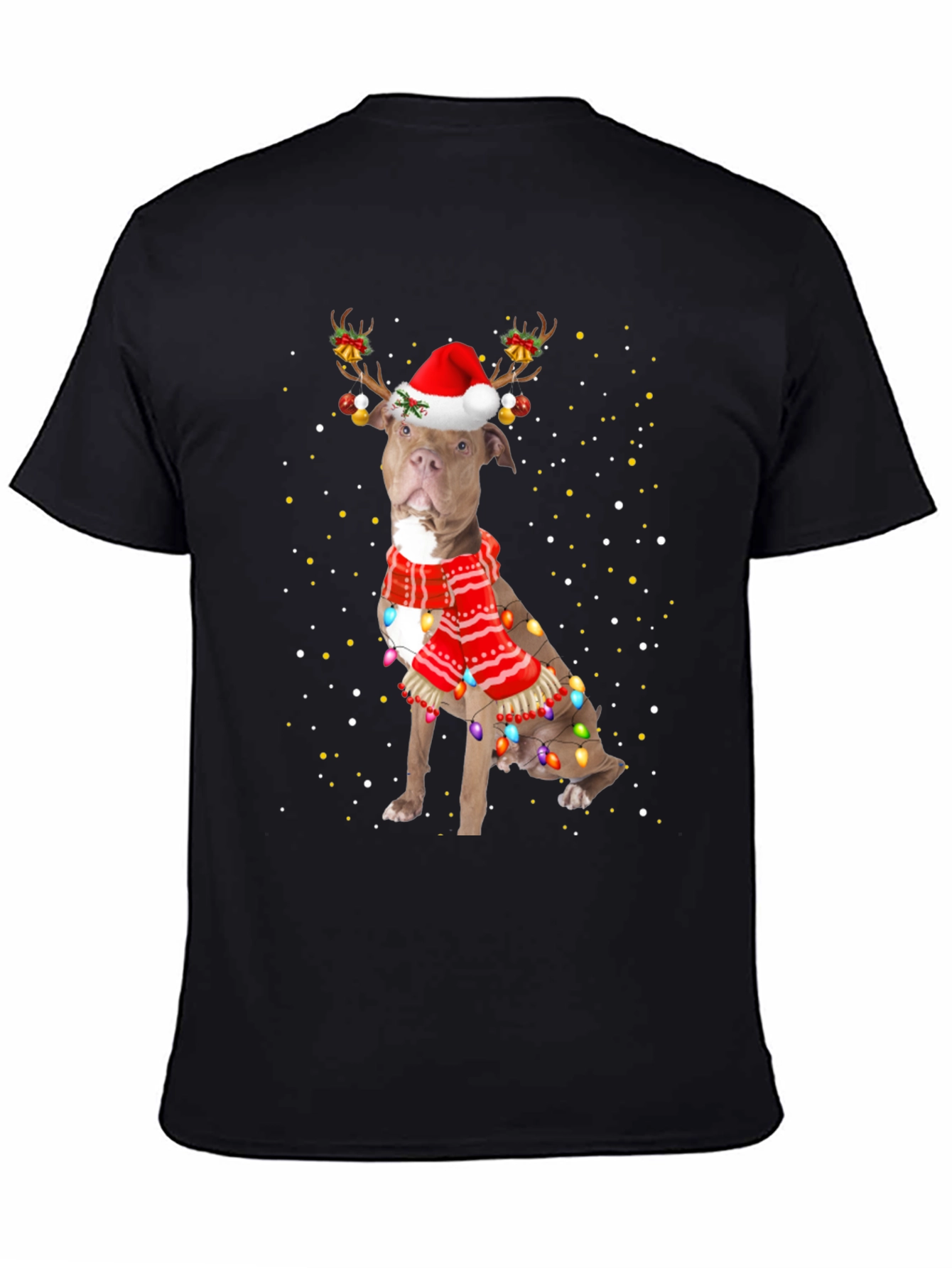 Festive Pitbull Christmas T-Shirt
