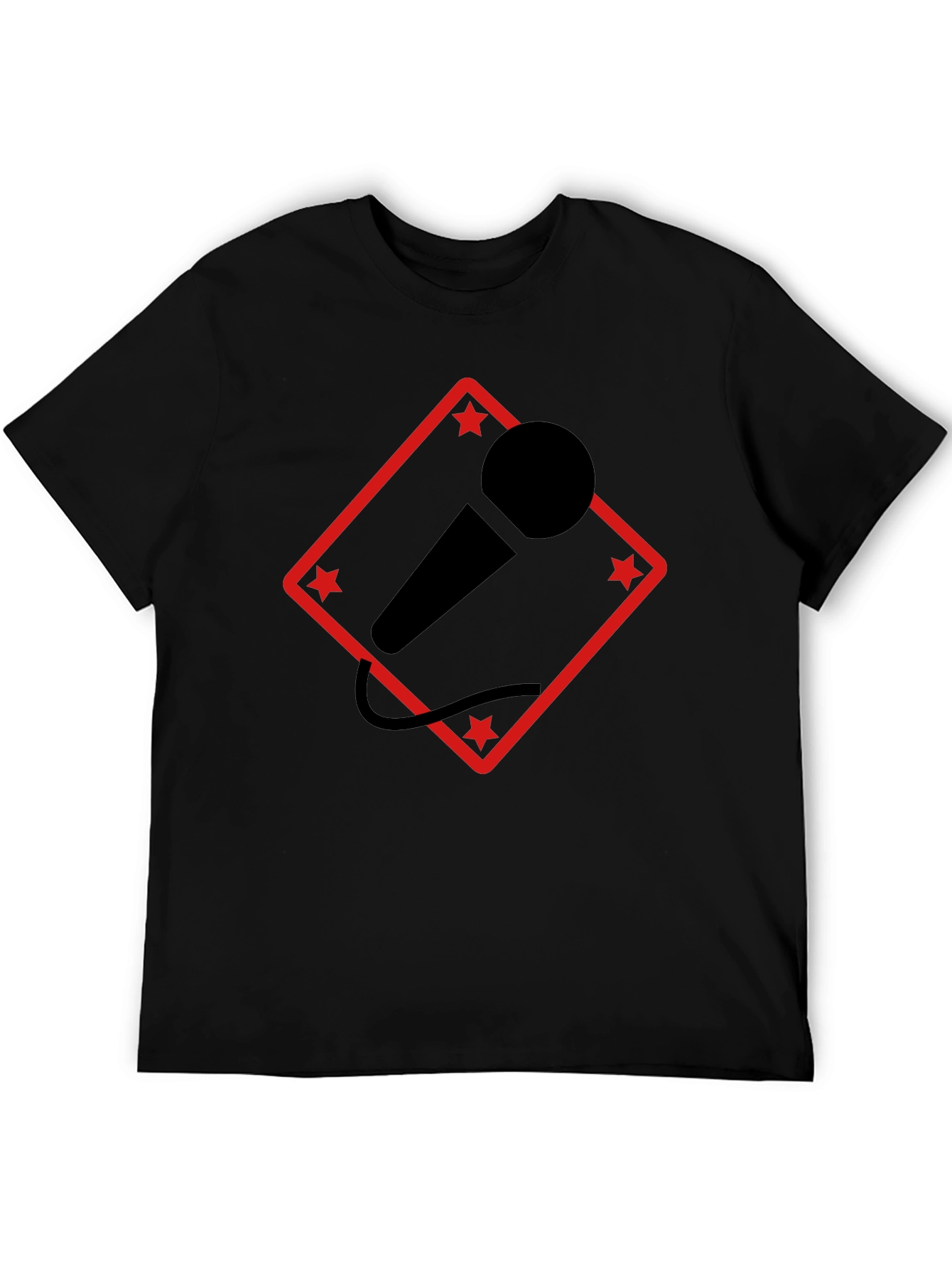 Mic Star T-Shirt - Black Graphic Tee