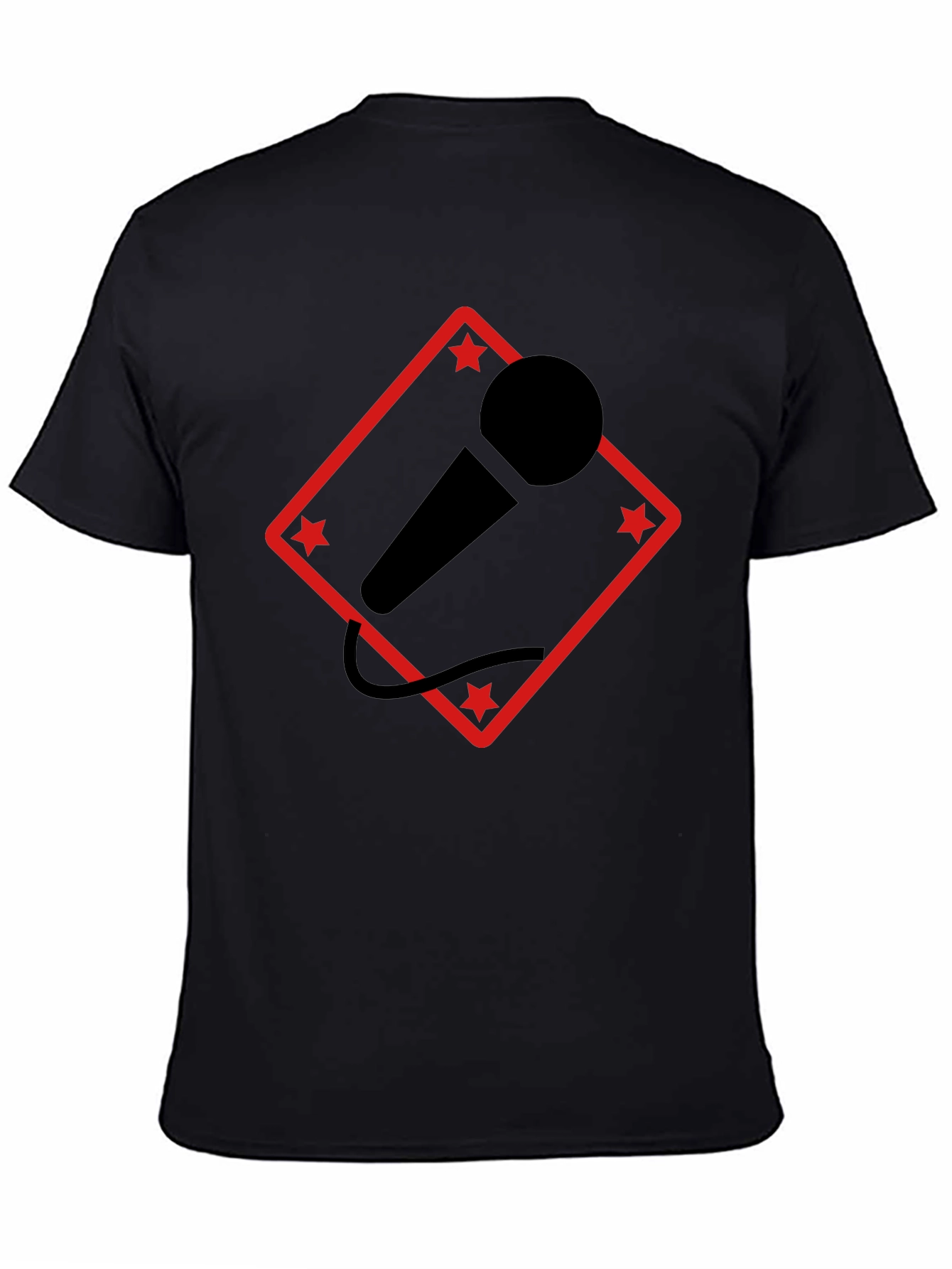 Mic Star T-Shirt - Black Graphic Tee