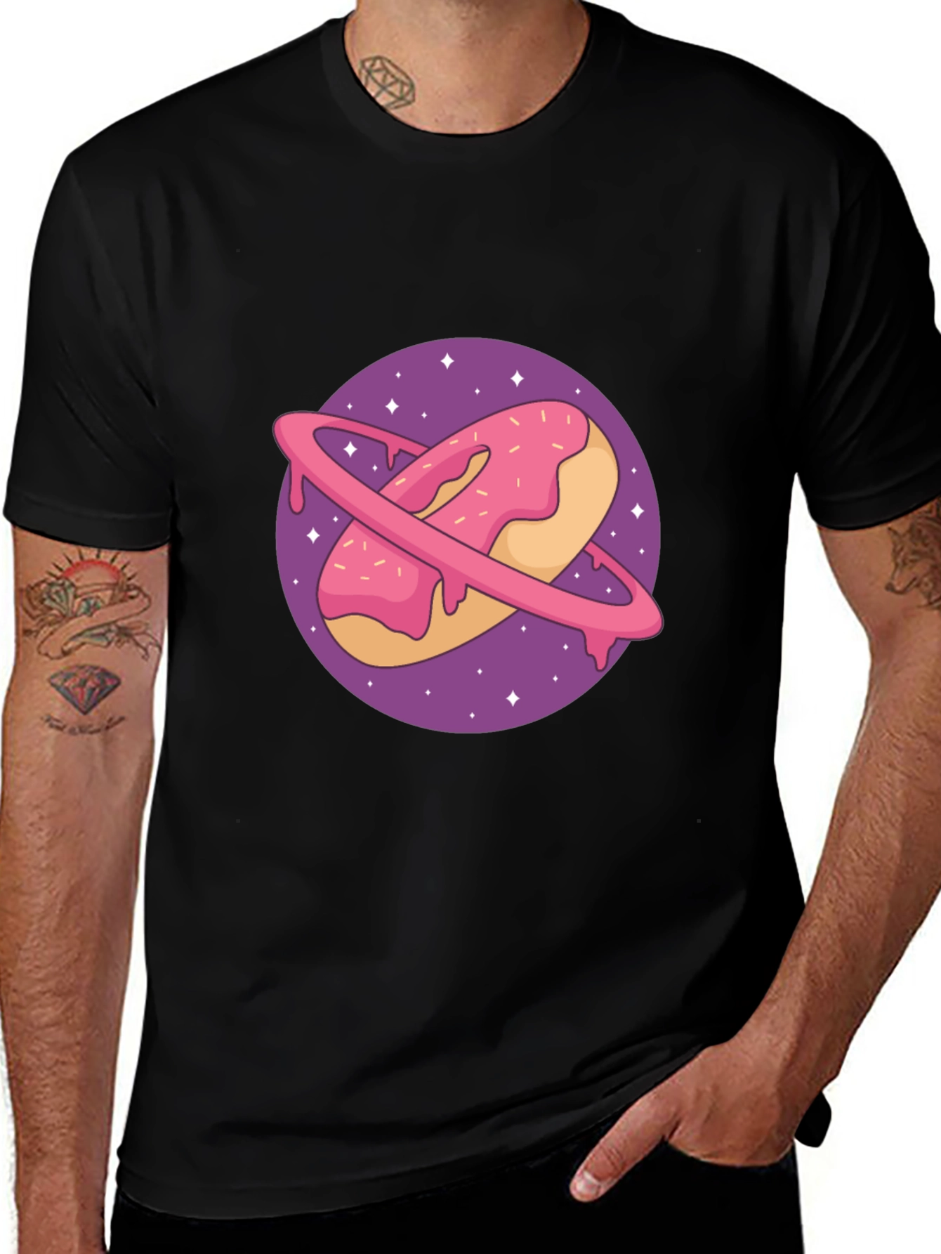 Donut Planet Graphic Tee - Space Foodie Style
