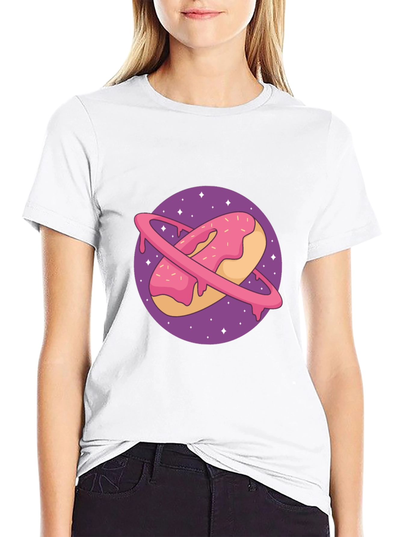 Donut Planet Graphic Tee - Space Foodie Style