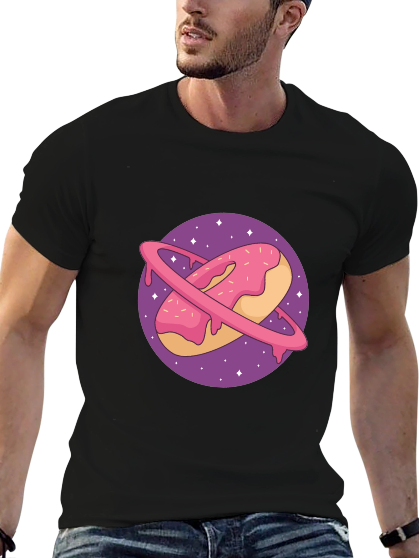 Donut Planet Graphic Tee - Space Foodie Style