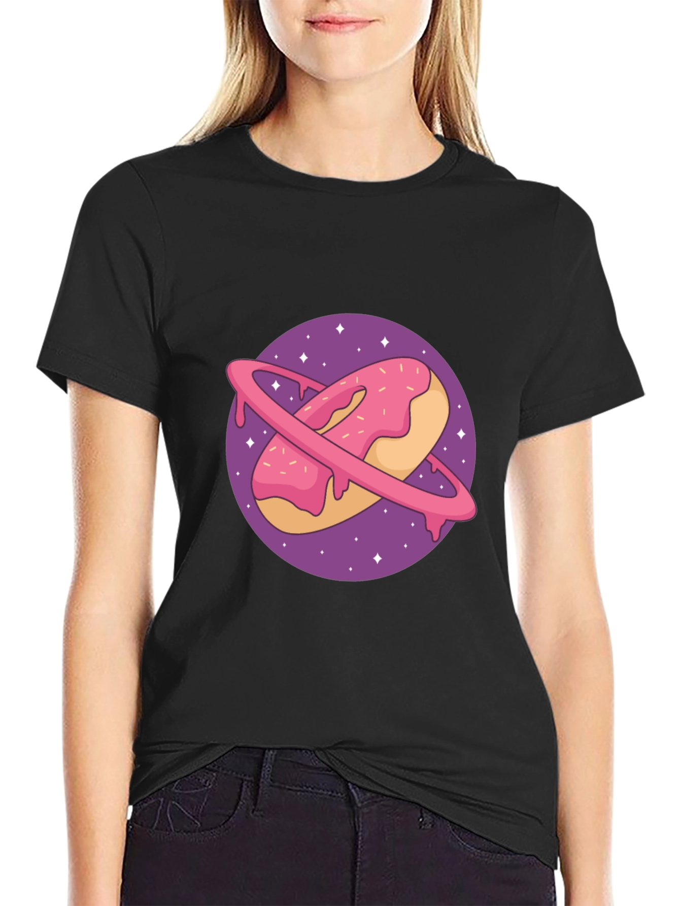 Donut Planet Graphic Tee - Space Foodie Style