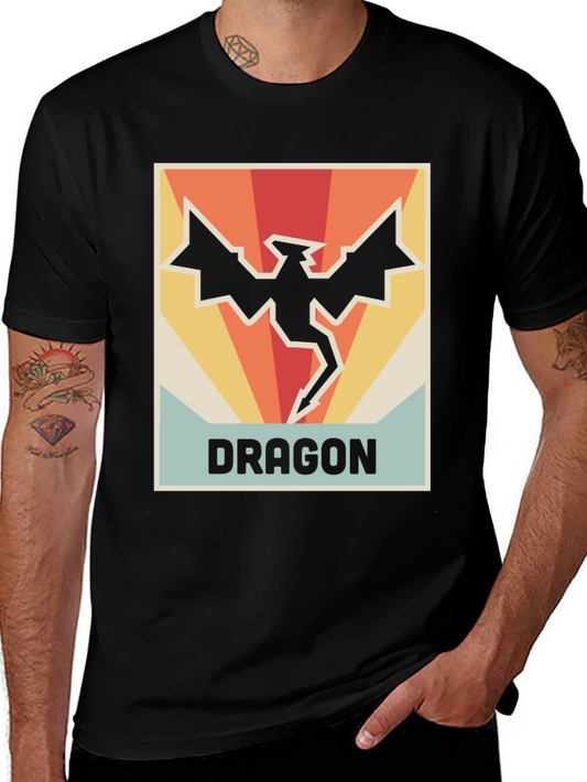 Retro Dragon Graphic T-Shirt - Vintage Style Tee