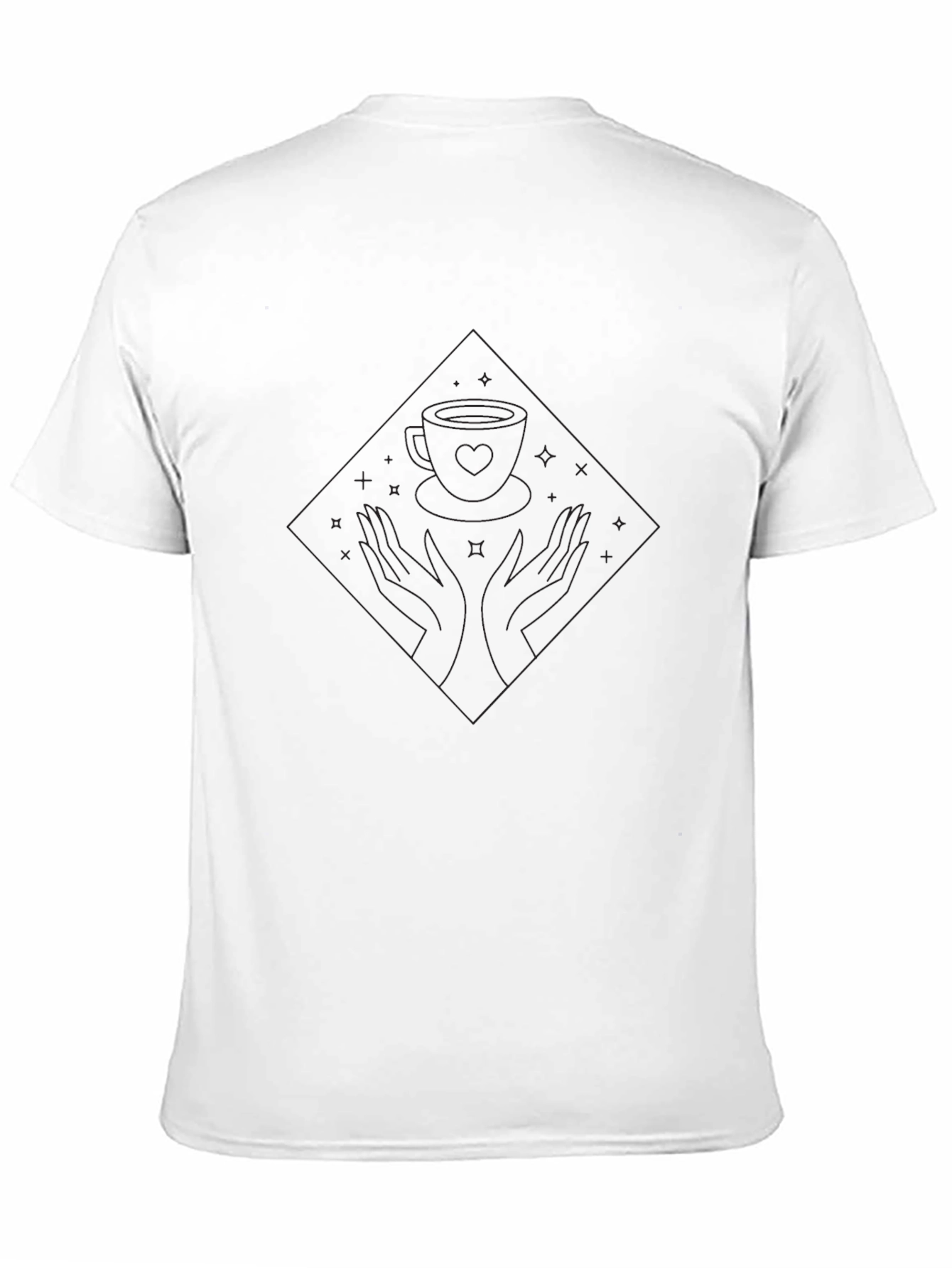 Mystic Tea Cup Graphic Tee - Black Cotton Shirt