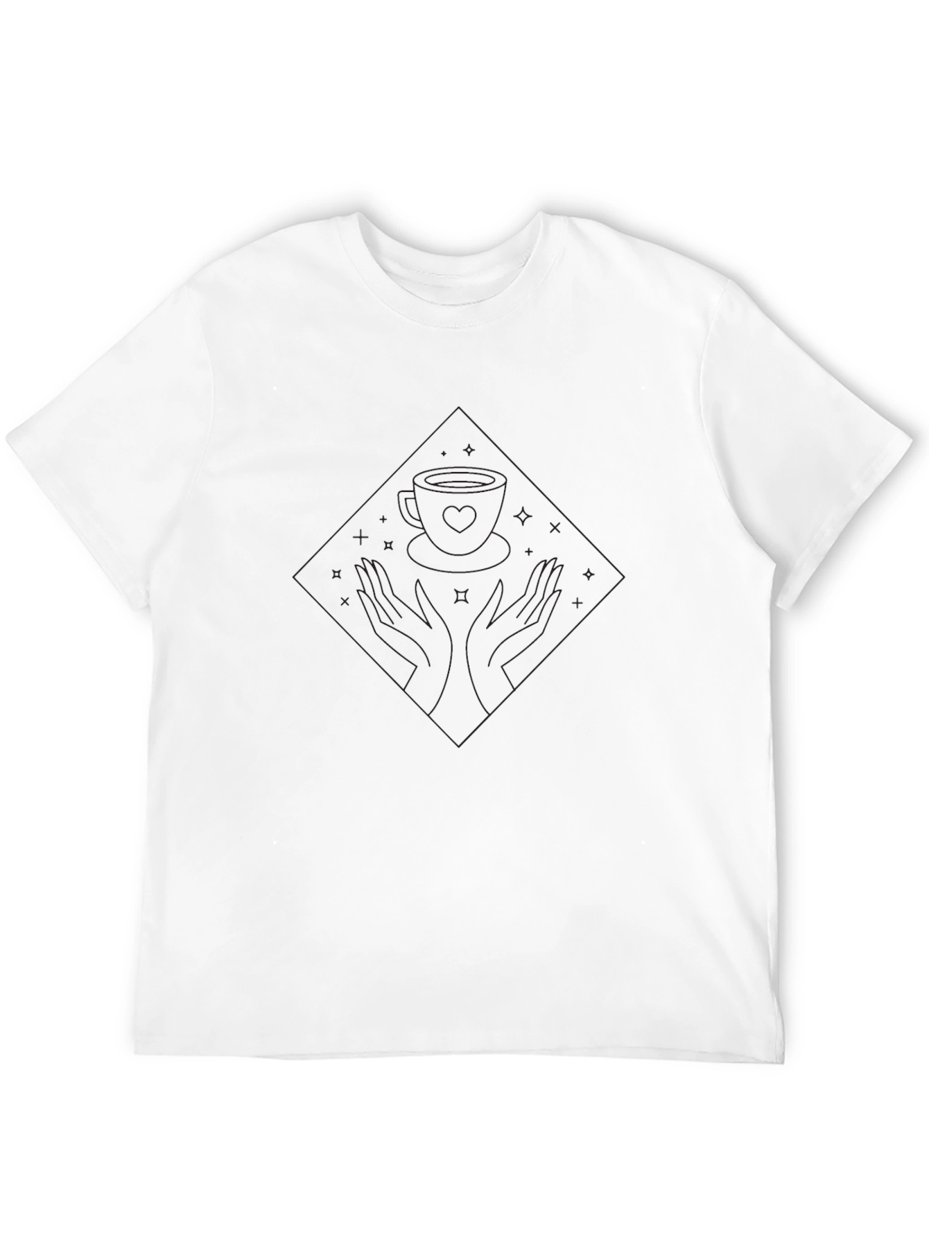 Mystic Tea Cup Graphic Tee - Black Cotton Shirt